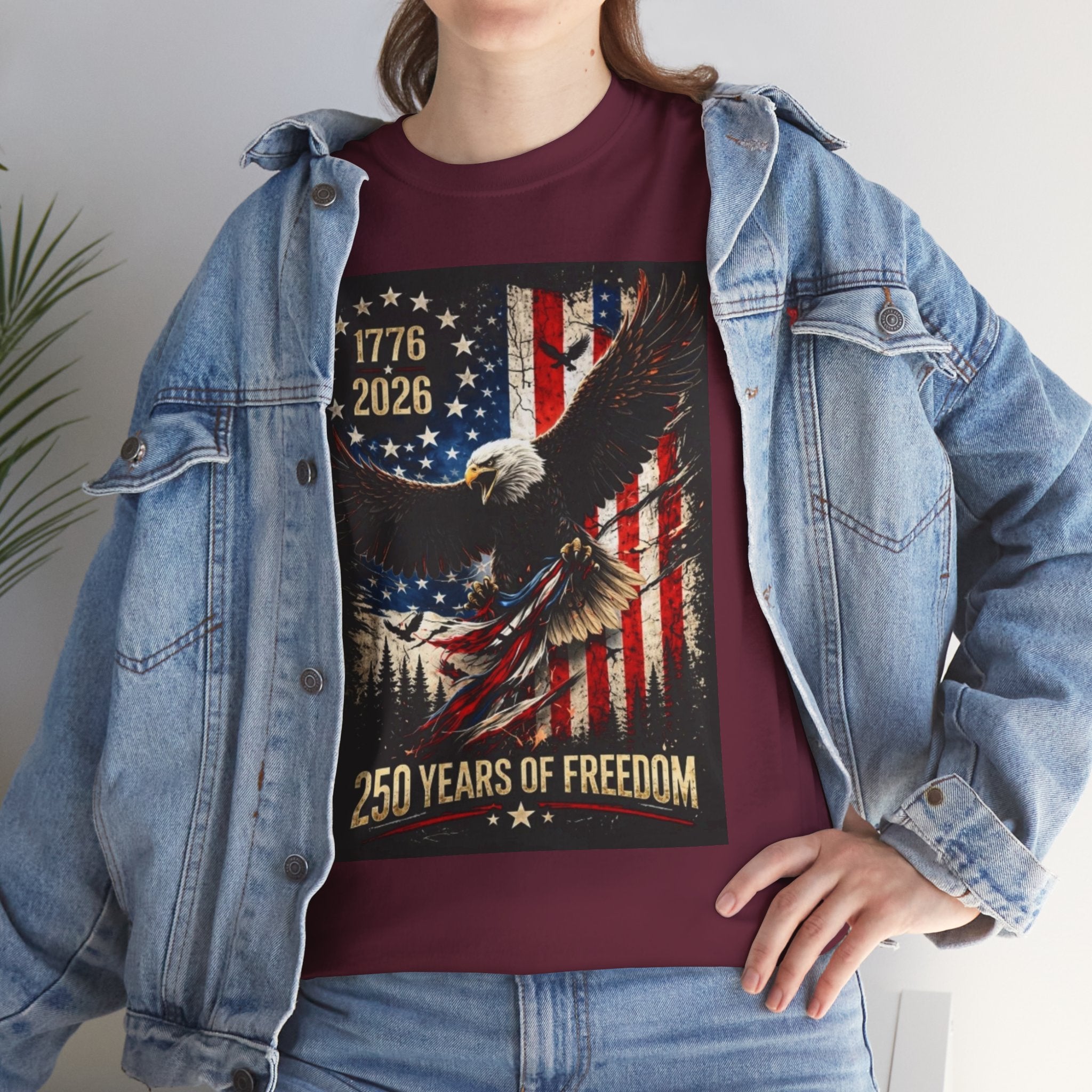 Patriotic Tee — 1776–2026 Bald Eagle "250 Years of Freedom" Shirt