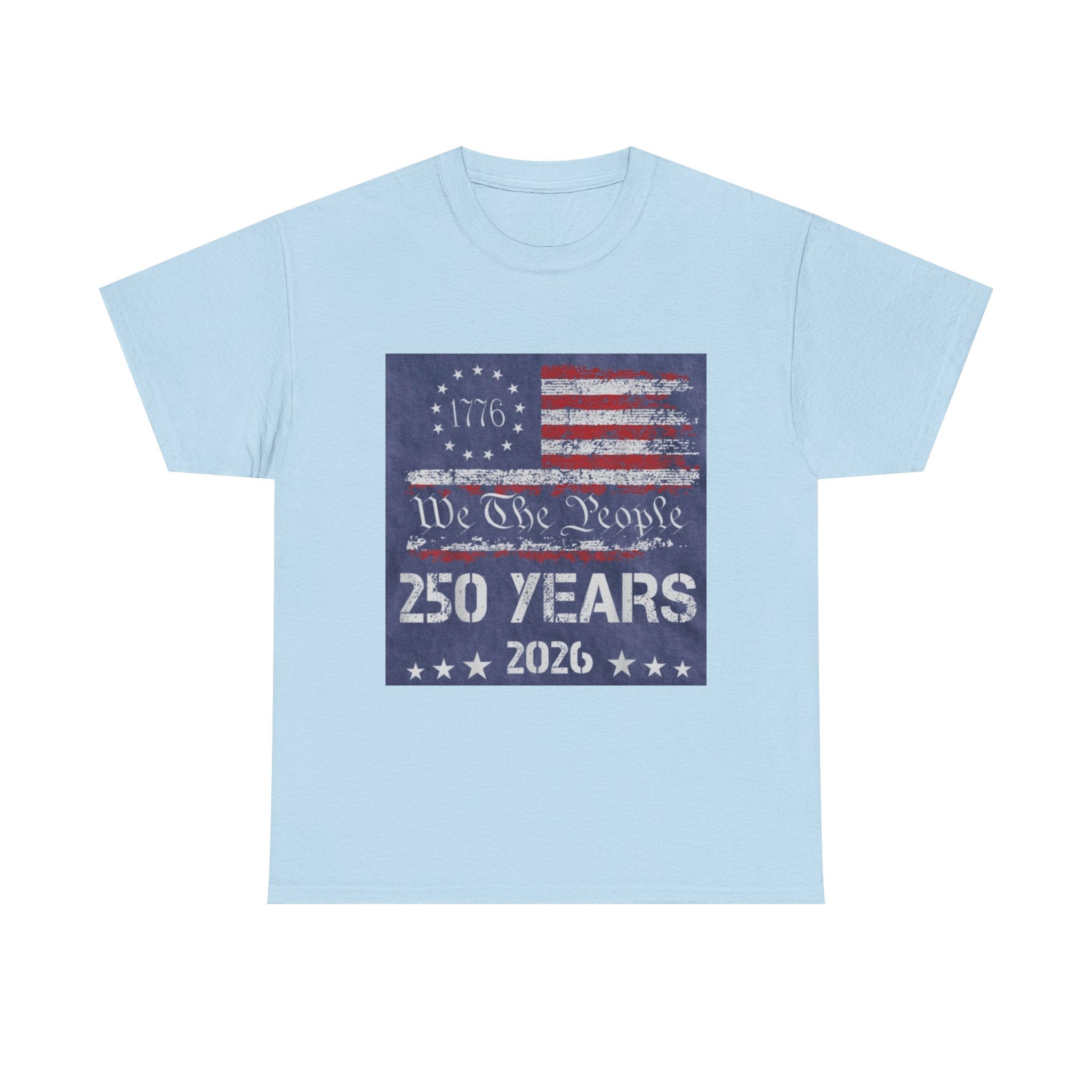 T-Shirt — Vintage 'We The People 250 Years 2026' Patriotic American Flag Tee