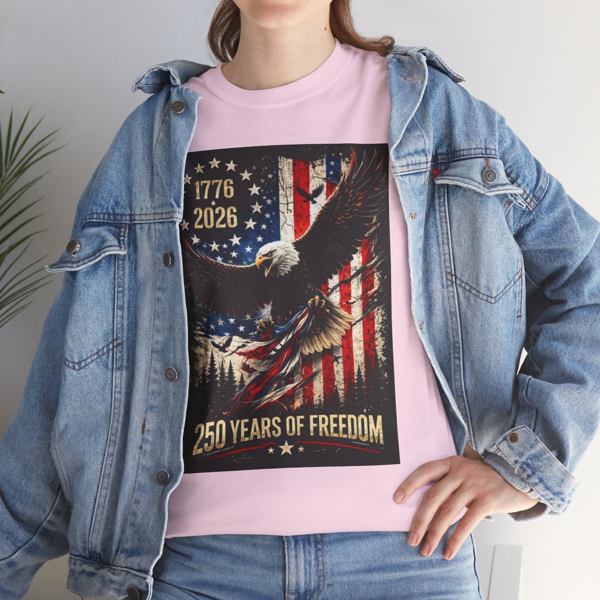 Patriotic Tee — 1776–2026 Bald Eagle "250 Years of Freedom" Shirt