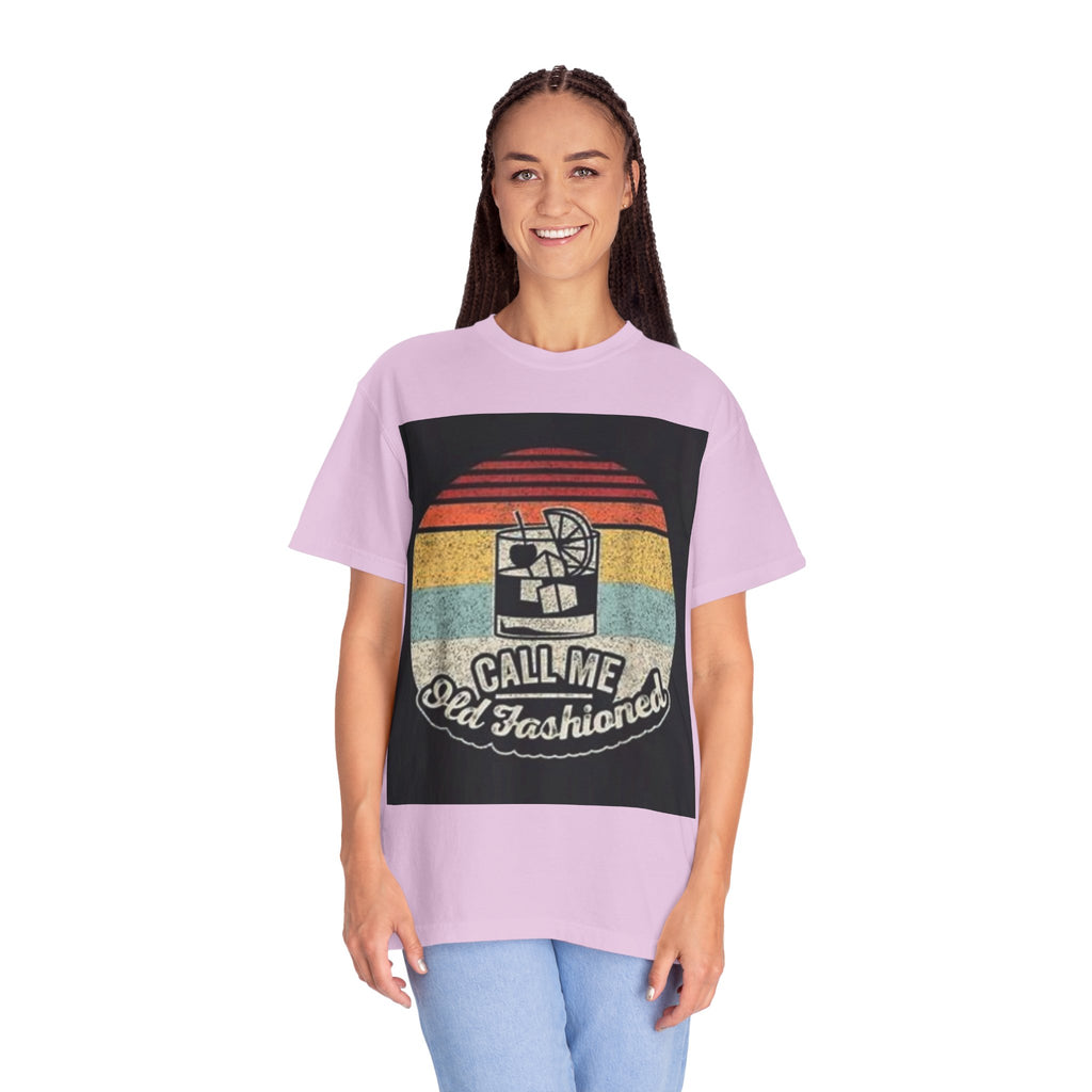 T-Shirt — "Call Me Old Fashioned" Retro Cocktail Graphic Tee