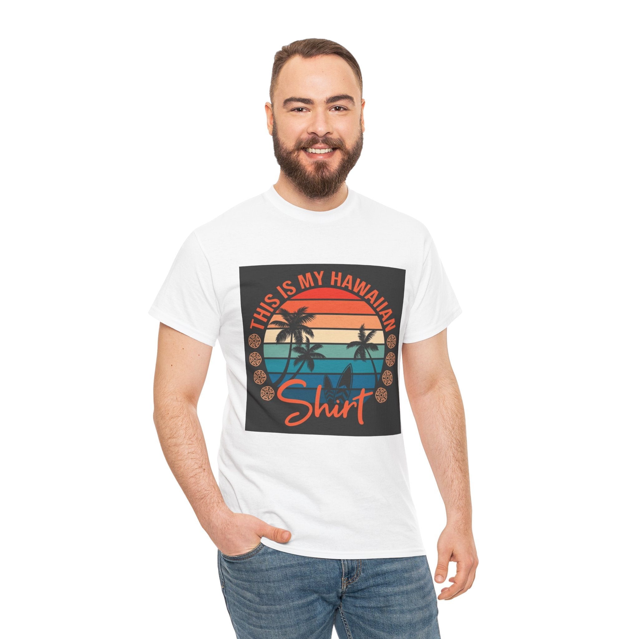This Is My Hawaiian Shirt Tee — Vintage Sunset Palm Beach T-Shirt