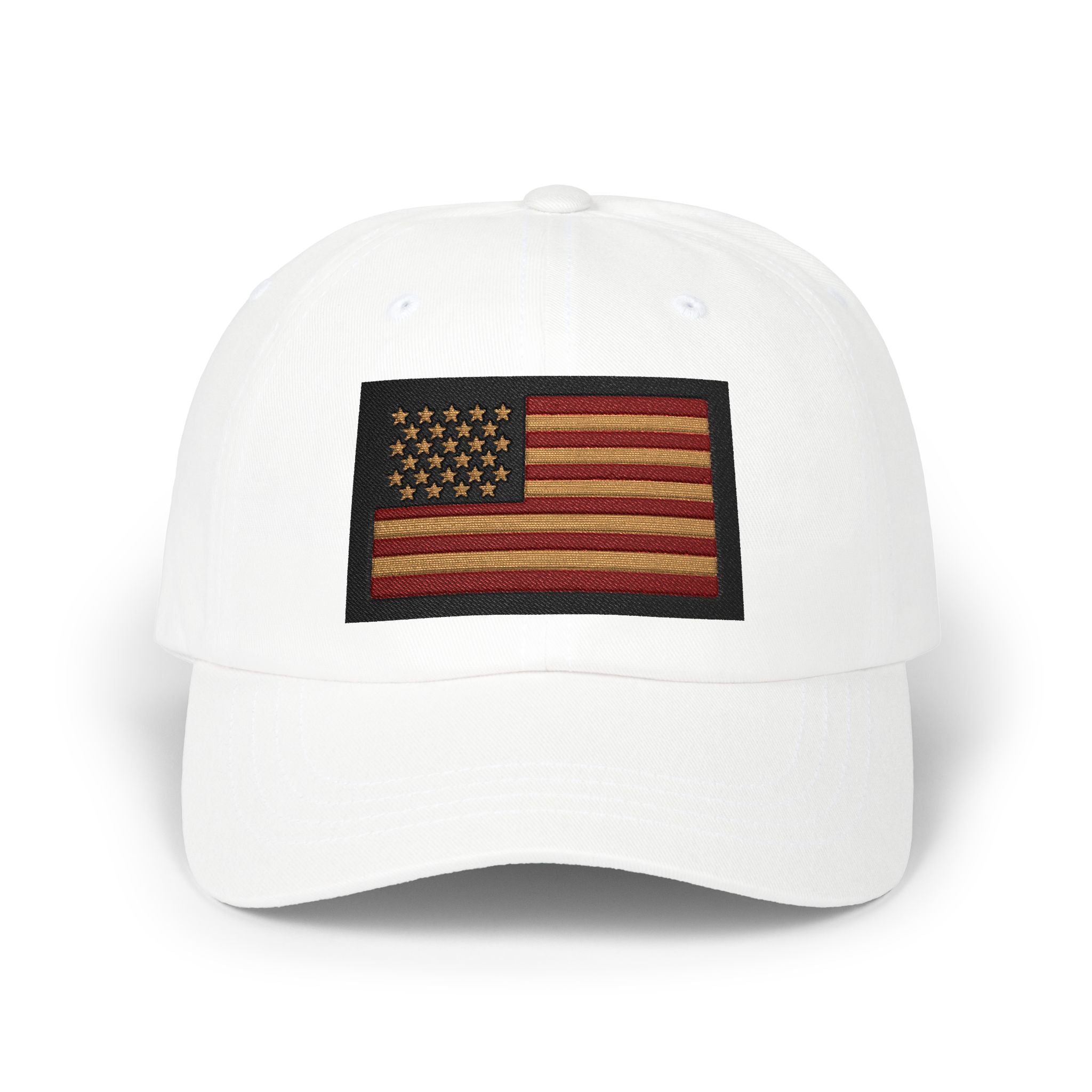 Vintage American Flag Dad Cap — Embroidered USA Baseball Hat