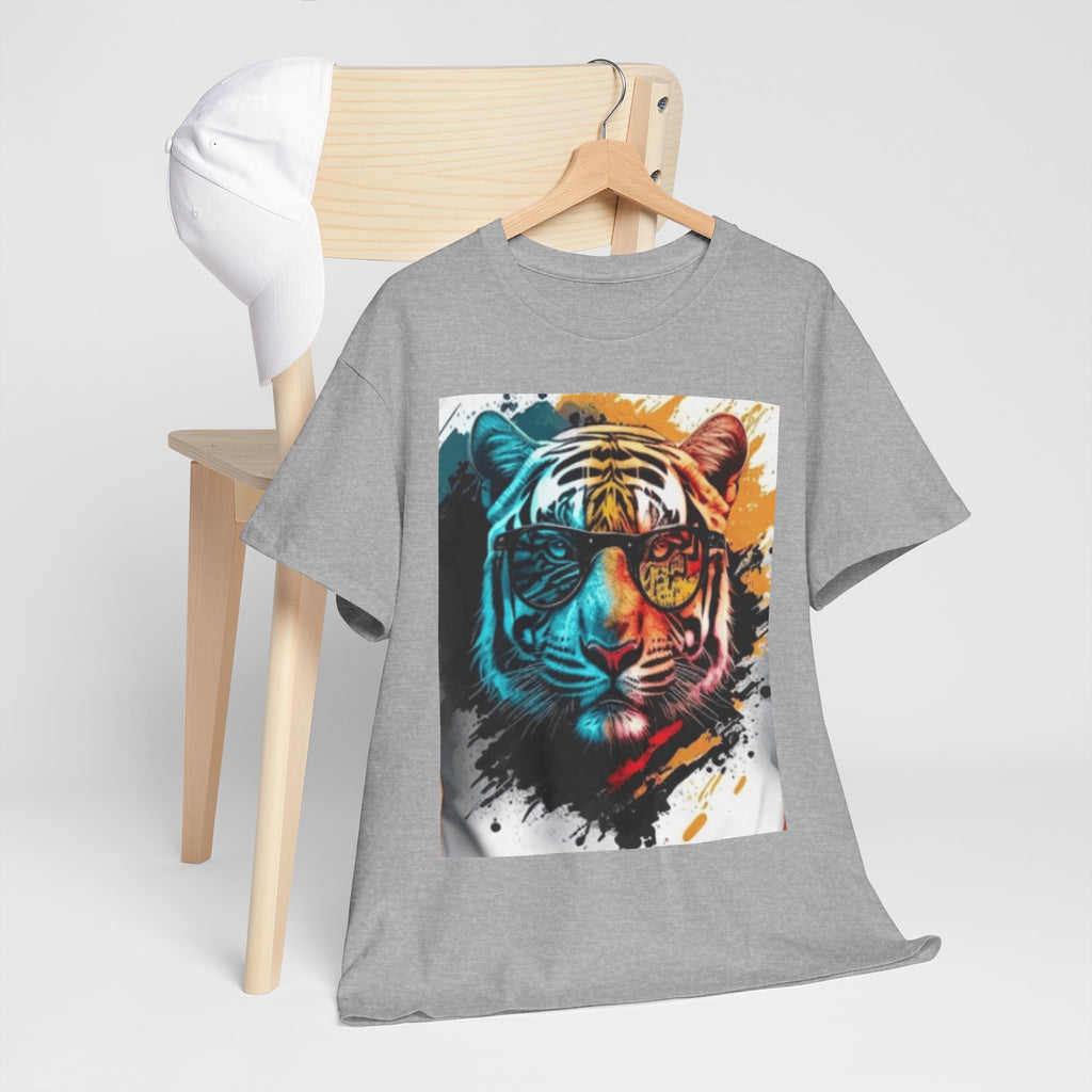 Tiger Portrait T-Shirt — Colorful Abstract Tiger Face Tee