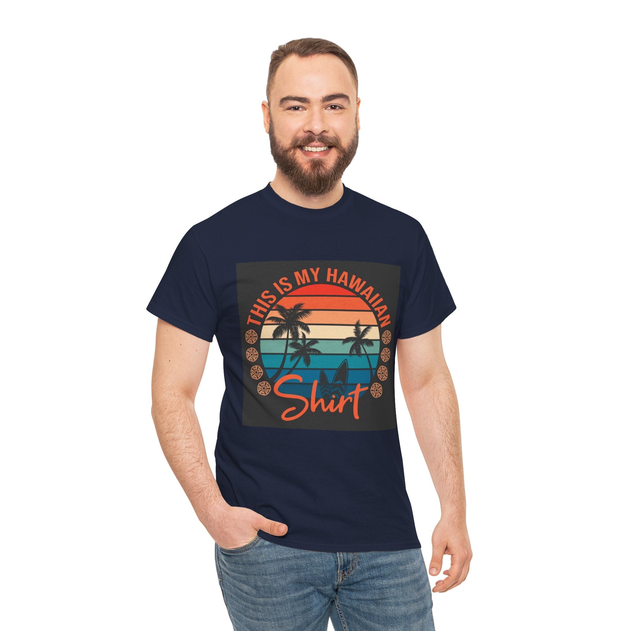 This Is My Hawaiian Shirt Tee — Vintage Sunset Palm Beach T-Shirt