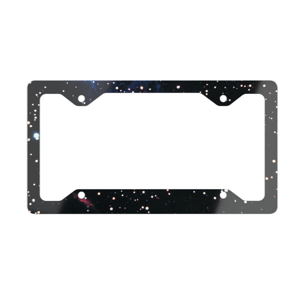 Galaxy Metal License Plate Frame — Starry Space Car Trim