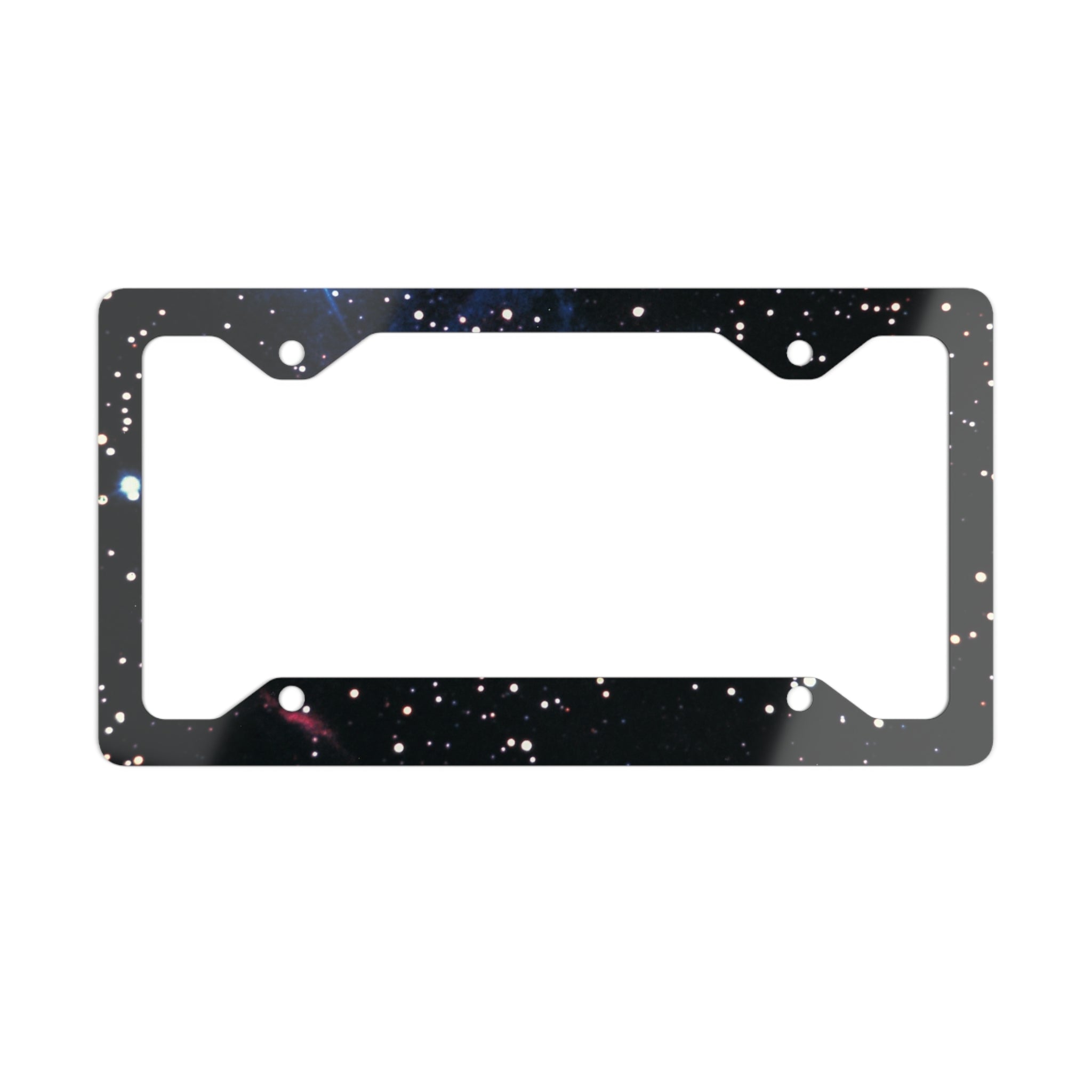 Galaxy Metal License Plate Frame — Starry Space Car Trim