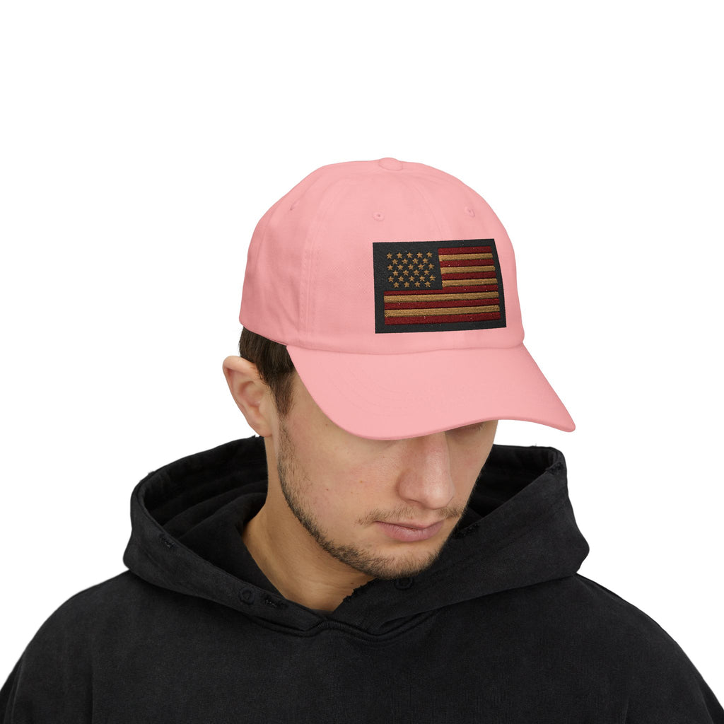 Vintage American Flag Dad Cap — Embroidered USA Baseball Hat