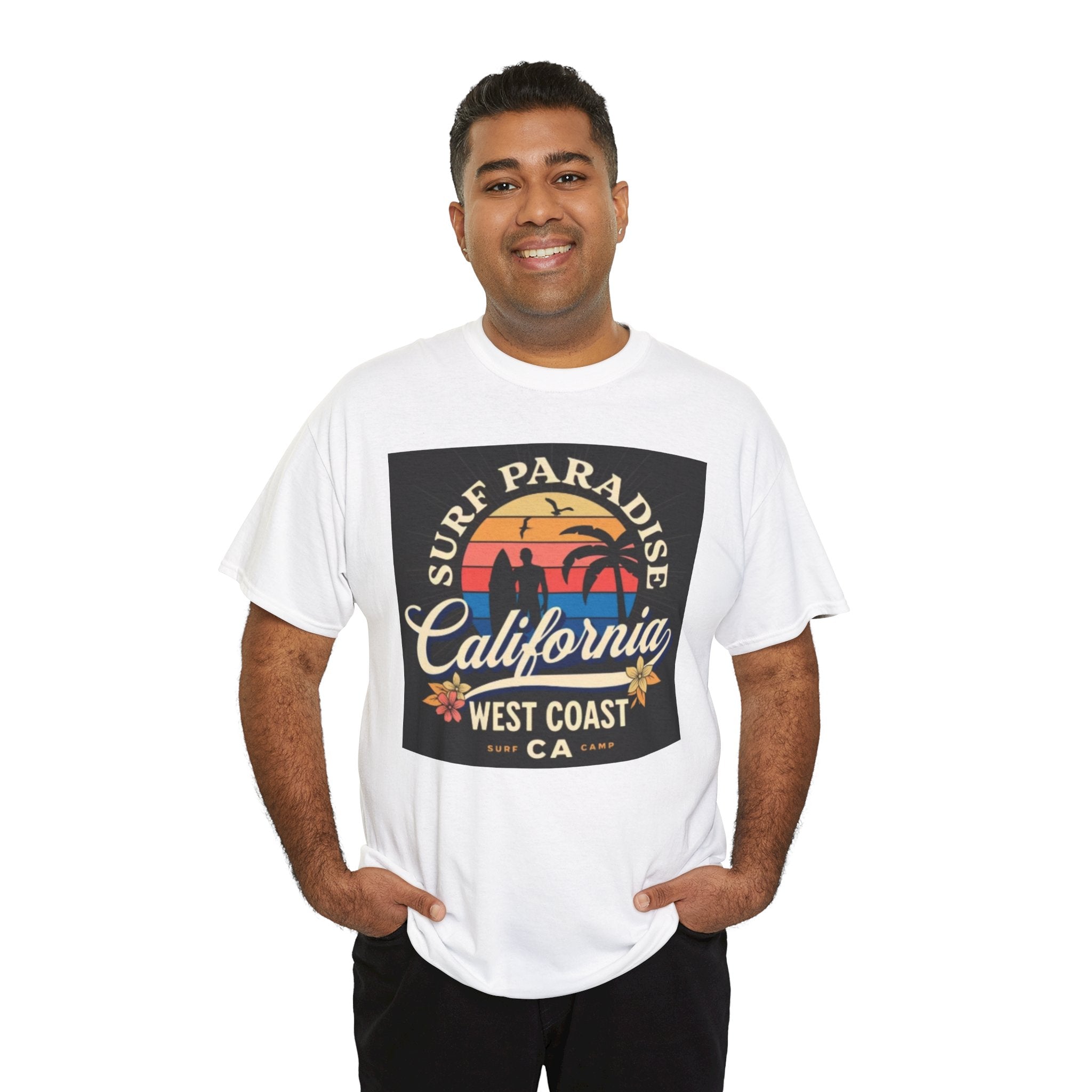 California Surf Paradise Tee — West Coast CA Vintage Sunset Graphic T-Shirt