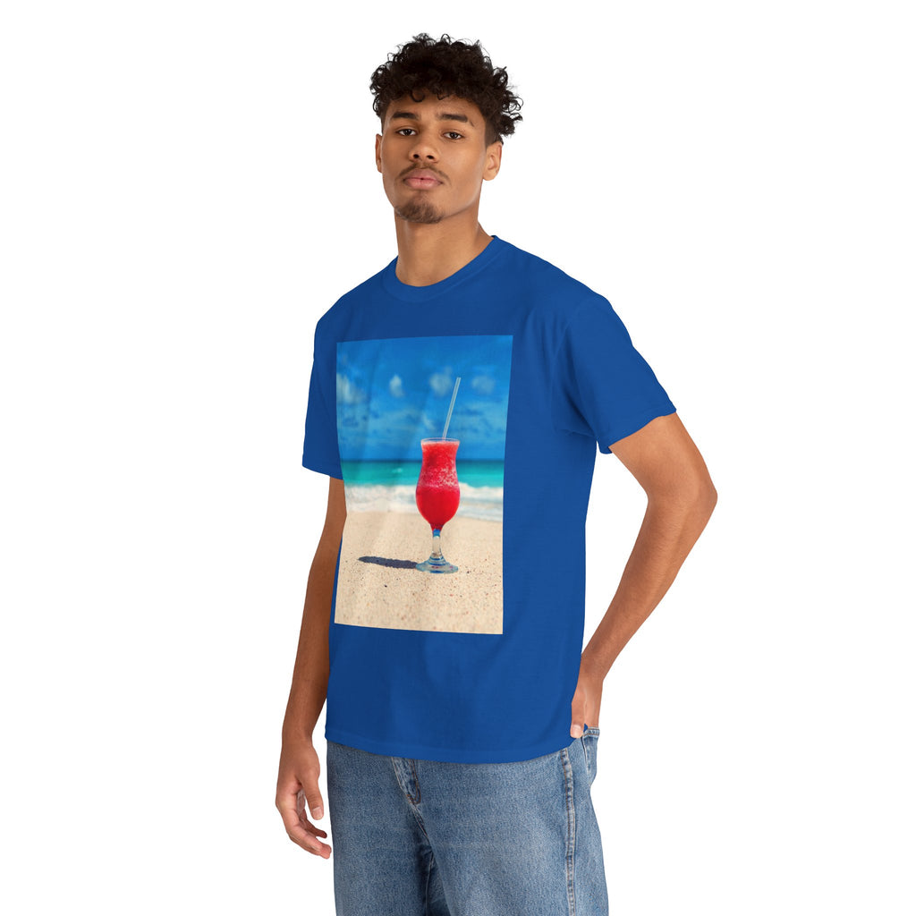 Tropical Beach Cocktail Graphic Tee (Summer Vacation Drink)