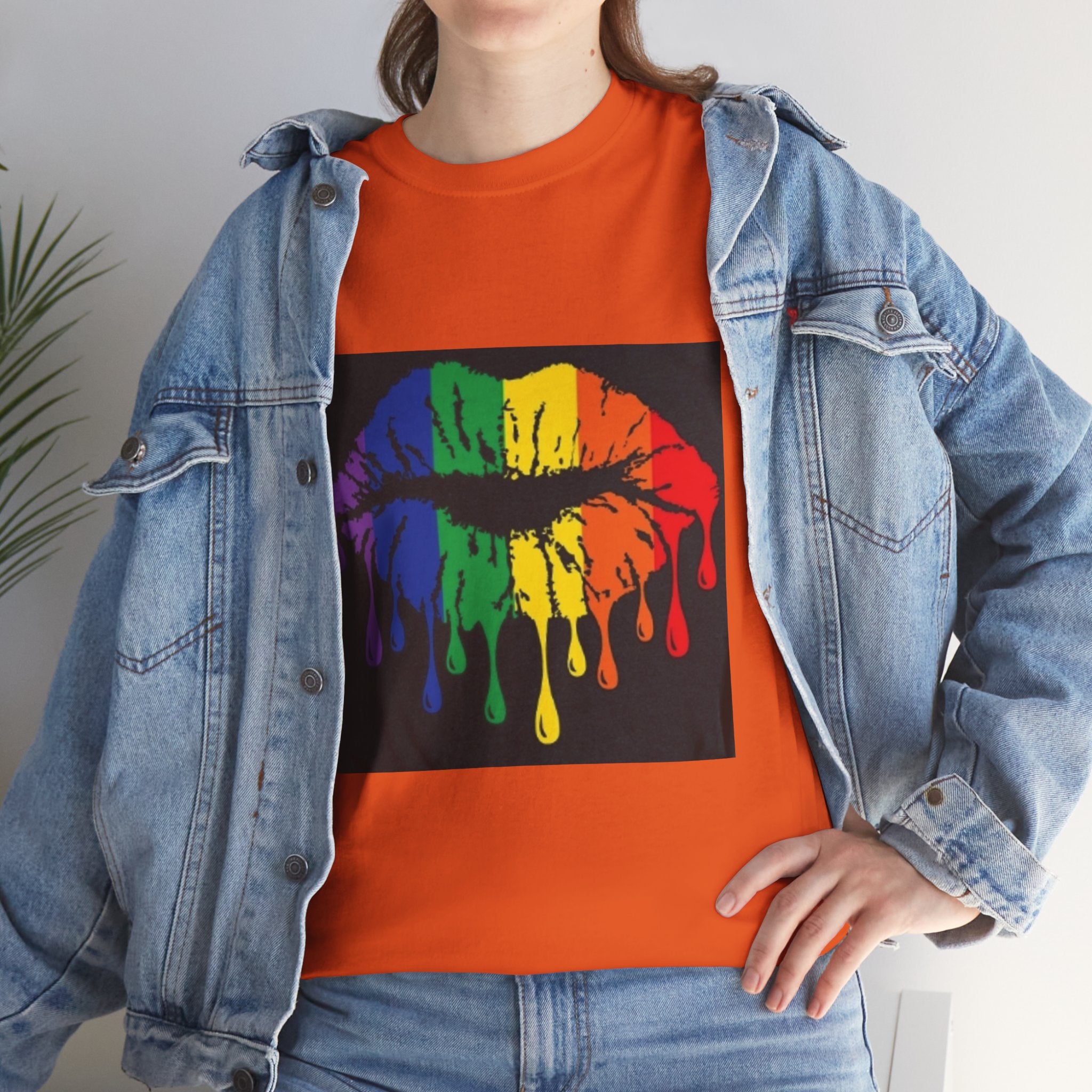 Rainbow Drip Kiss T-Shirt – LGBTQ+ Pride Graphic Tee