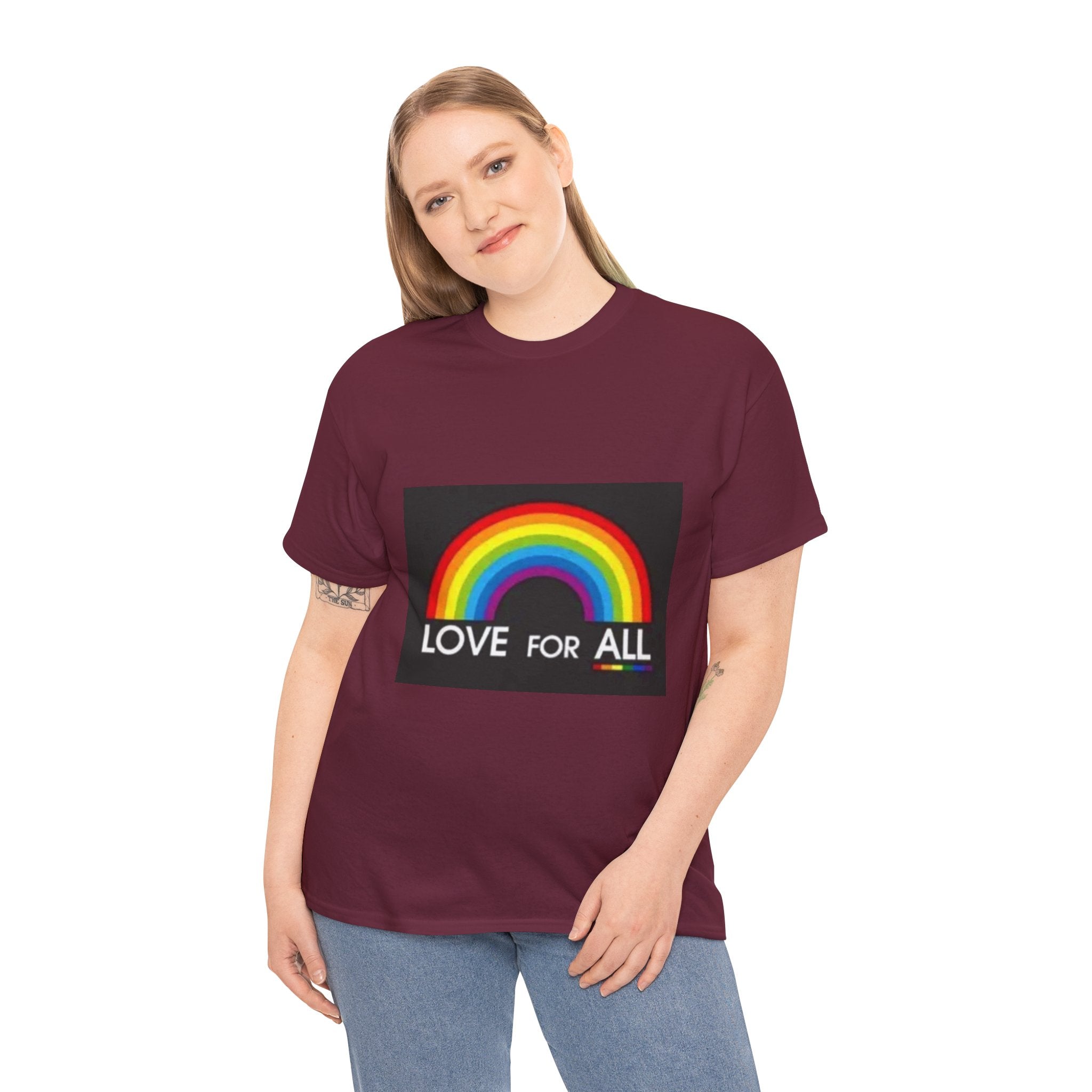 T-Shirt — 'Love For All' Rainbow Pride Tee