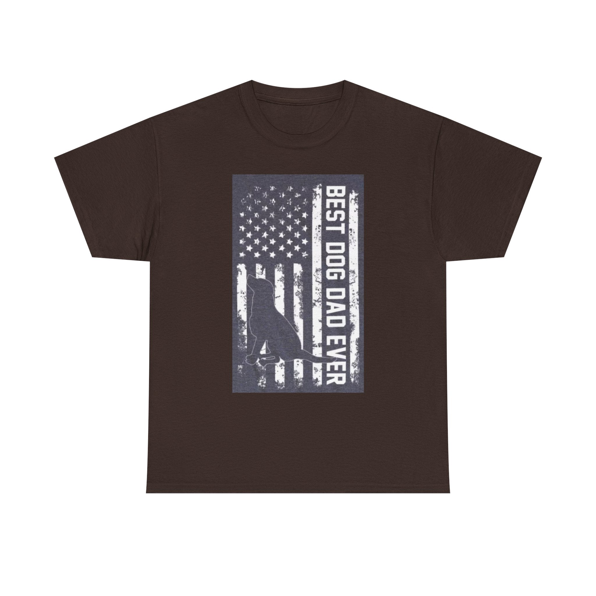 Best Dog Dad Ever T-Shirt – Patriotic American Flag Dog Dad Tee
