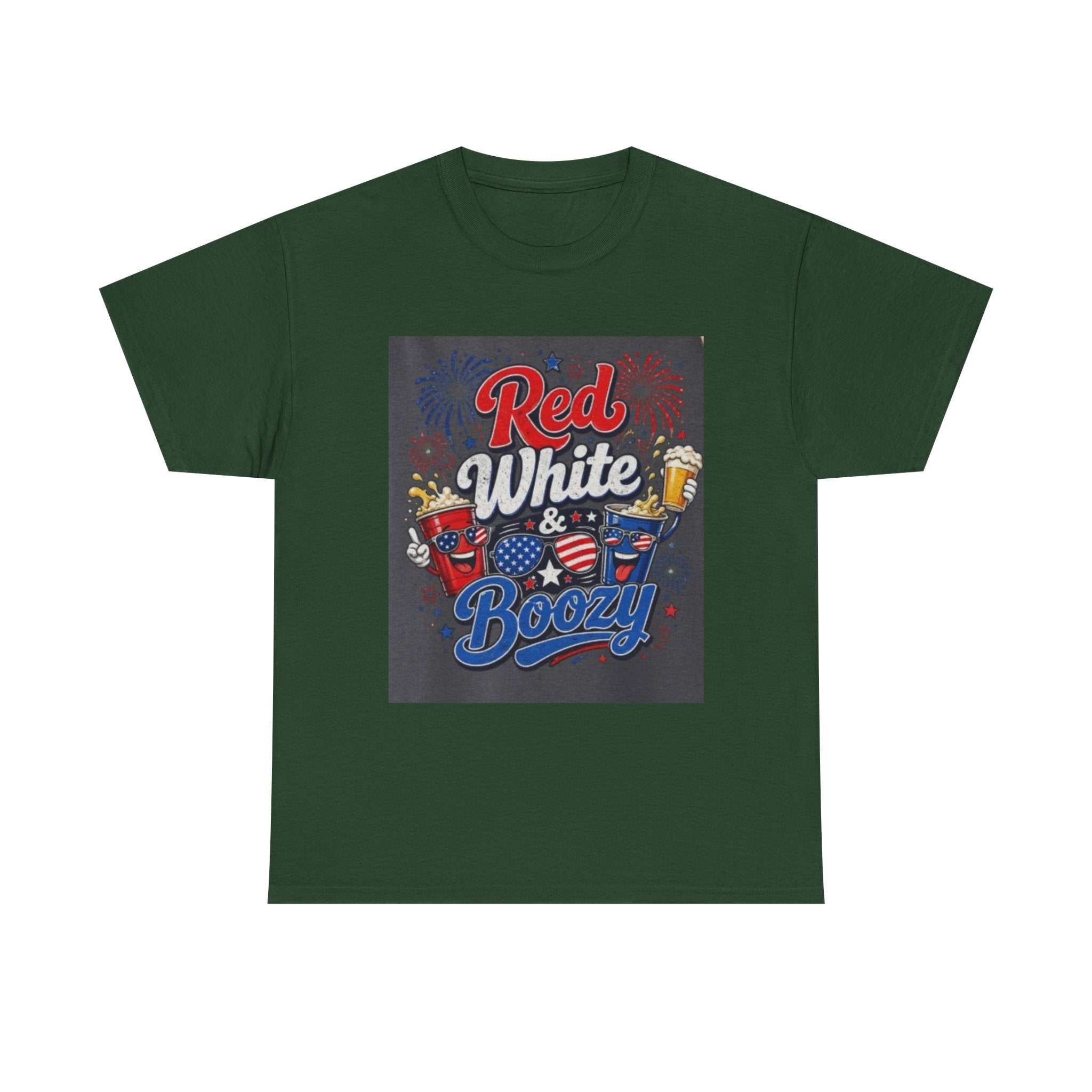 Red White & Boozy T-Shirt – Patriotic 4th of July Party Tee