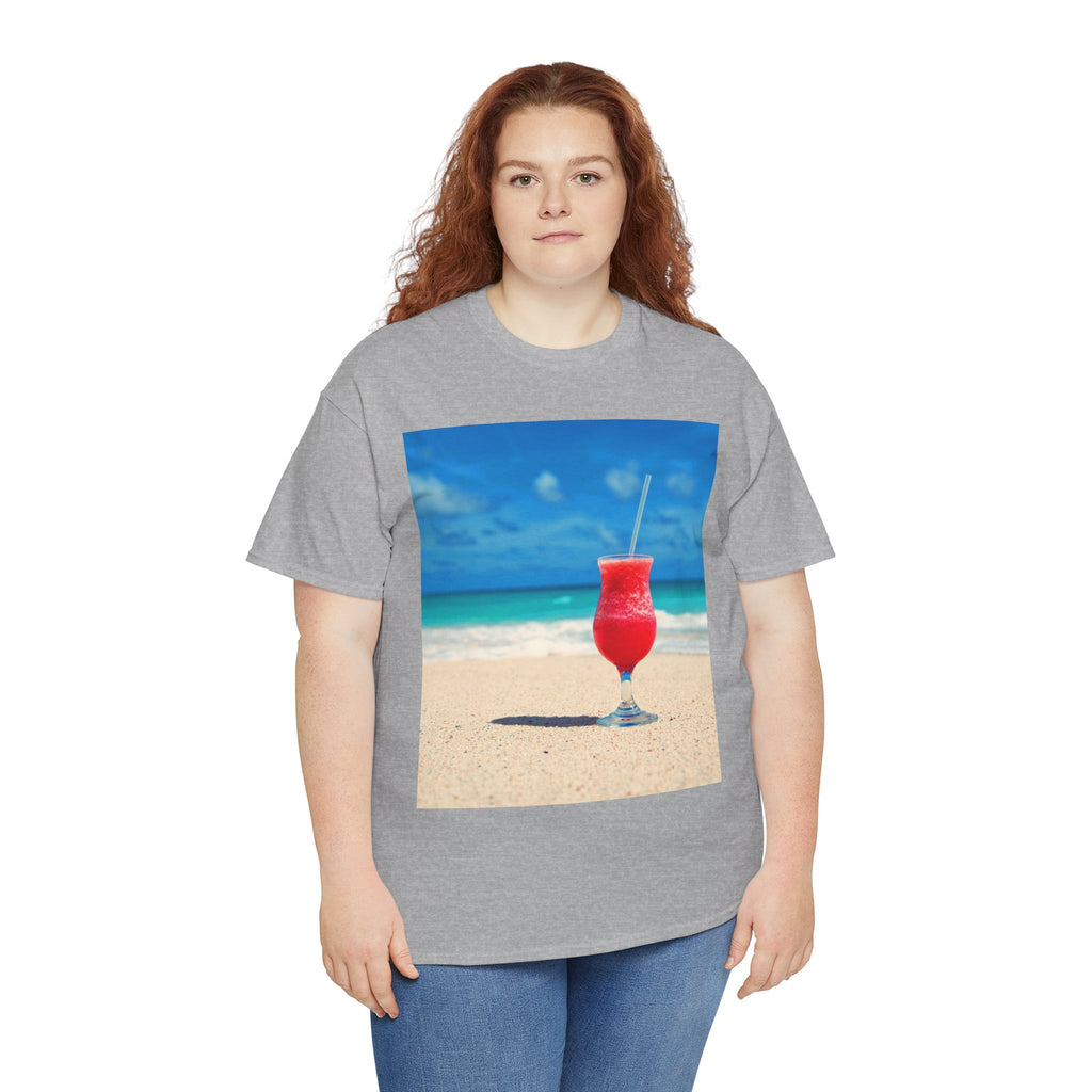 Tropical Beach Cocktail Graphic Tee (Summer Vacation Drink)