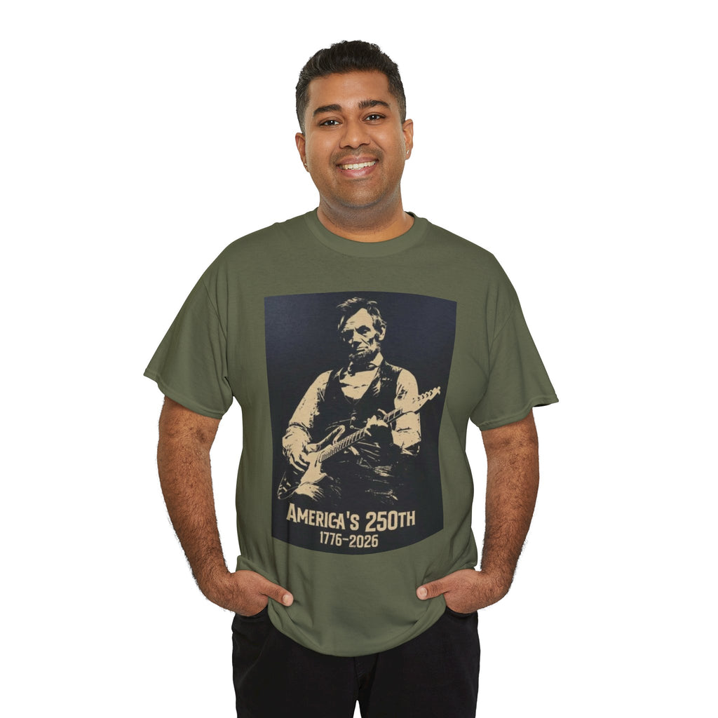 America's 250th Guitar Tee — 1776–2026 Patriotic Rock T‑Shirt