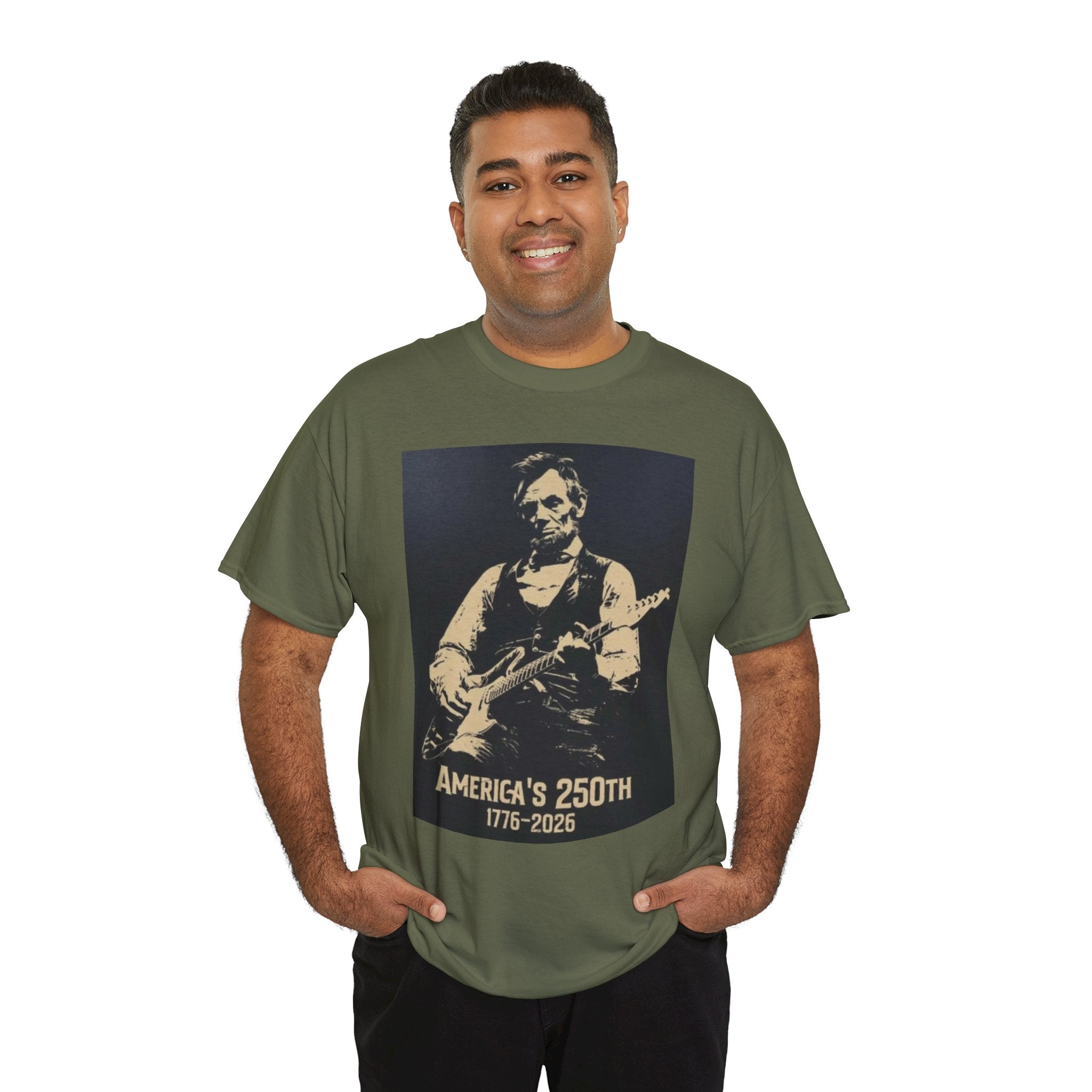 America's 250th Guitar Tee — 1776–2026 Patriotic Rock T‑Shirt