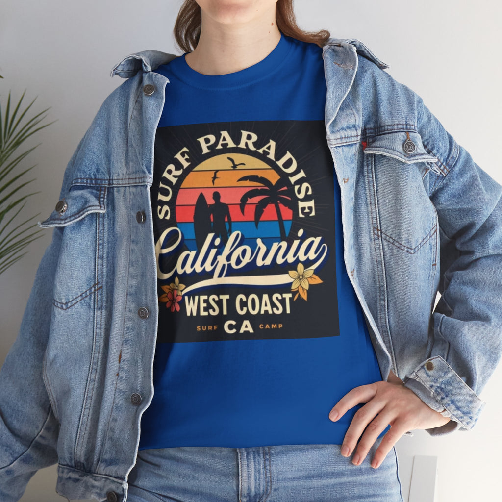California Surf Paradise Tee — West Coast CA Vintage Sunset Graphic T-Shirt