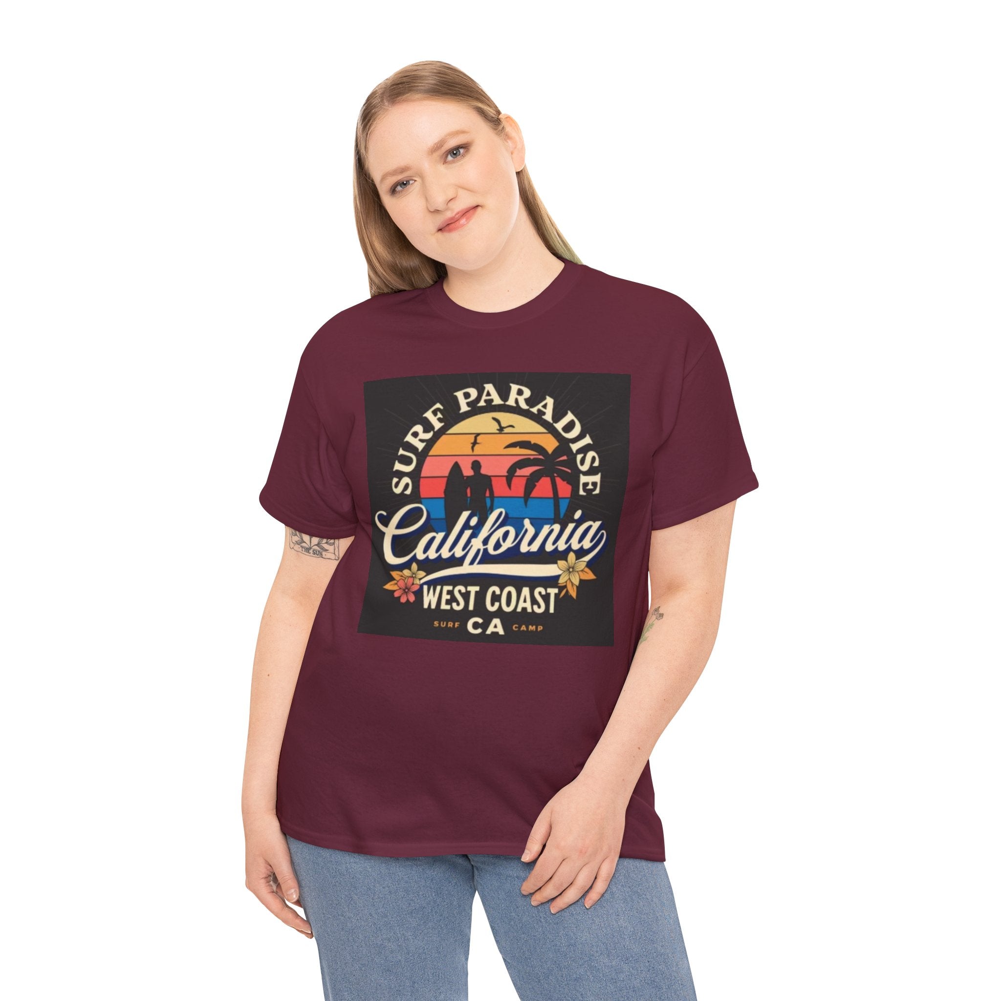 California Surf Paradise Tee — West Coast CA Vintage Sunset Graphic T-Shirt