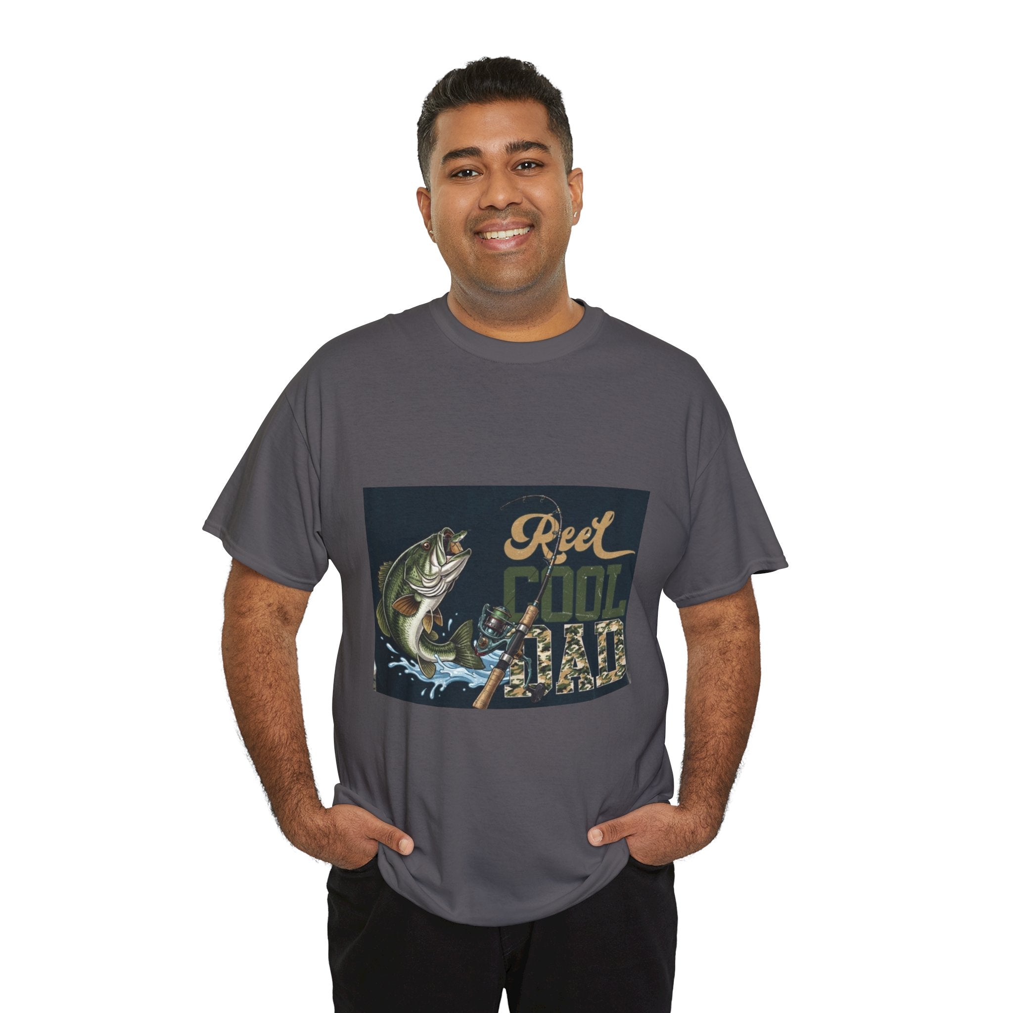 Fishing T-Shirt — "Reel Cool Dad" Graphic Tee