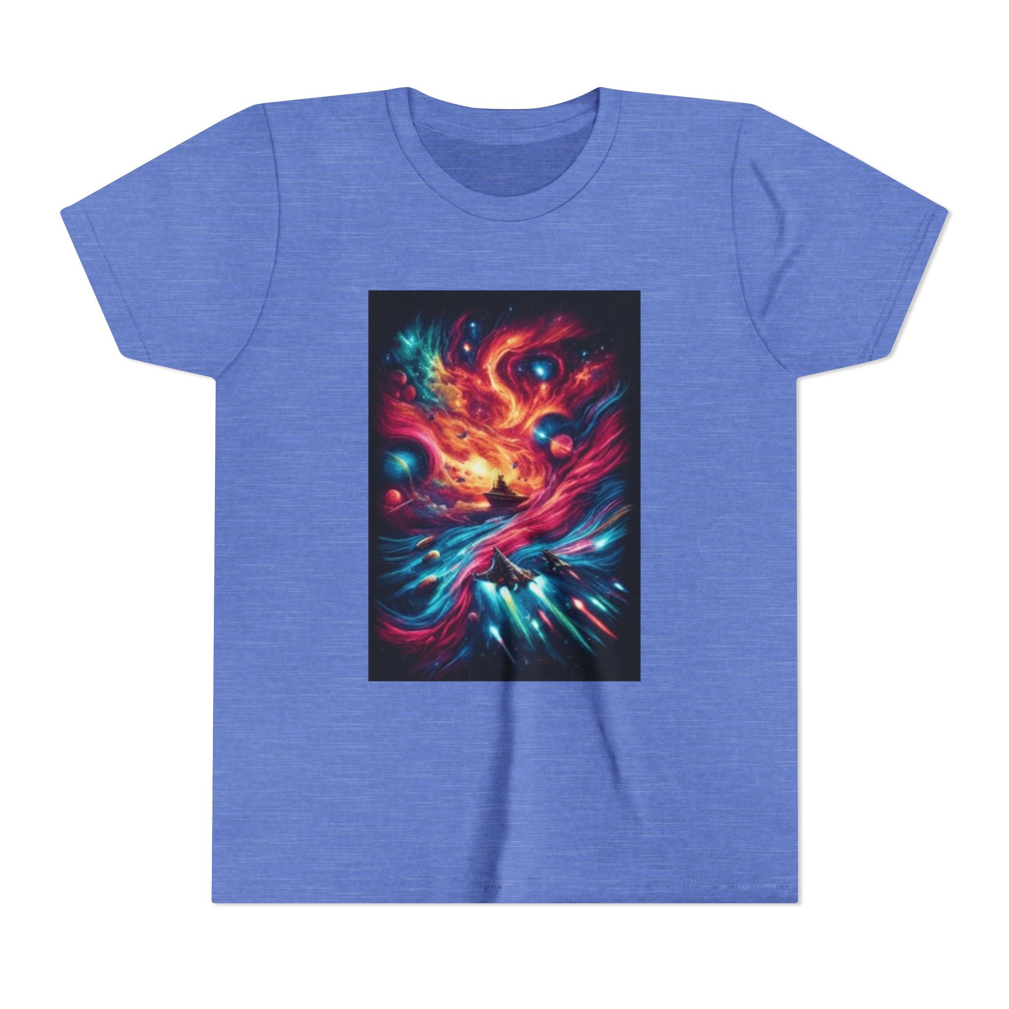 Youth Tee — Cosmic Phoenix Abstract Galaxy Art