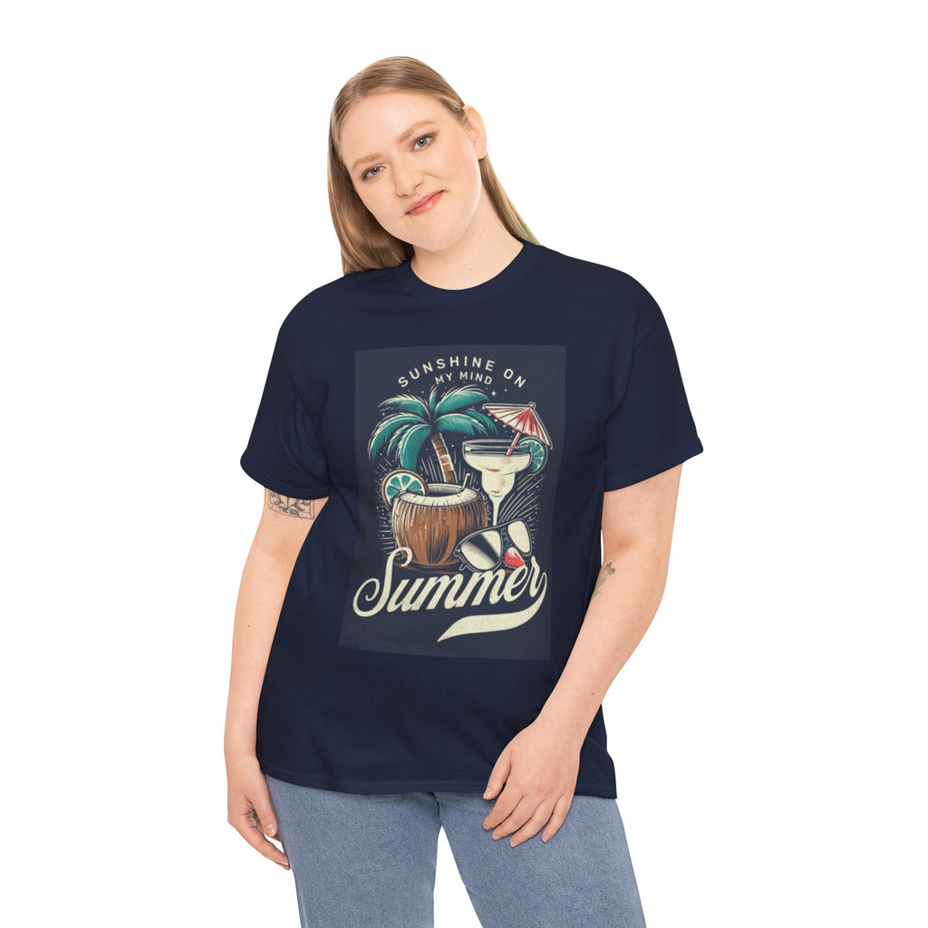 Summer Cocktail Tee — "Sunshine On My Mind" Tropical Beach T-Shirt