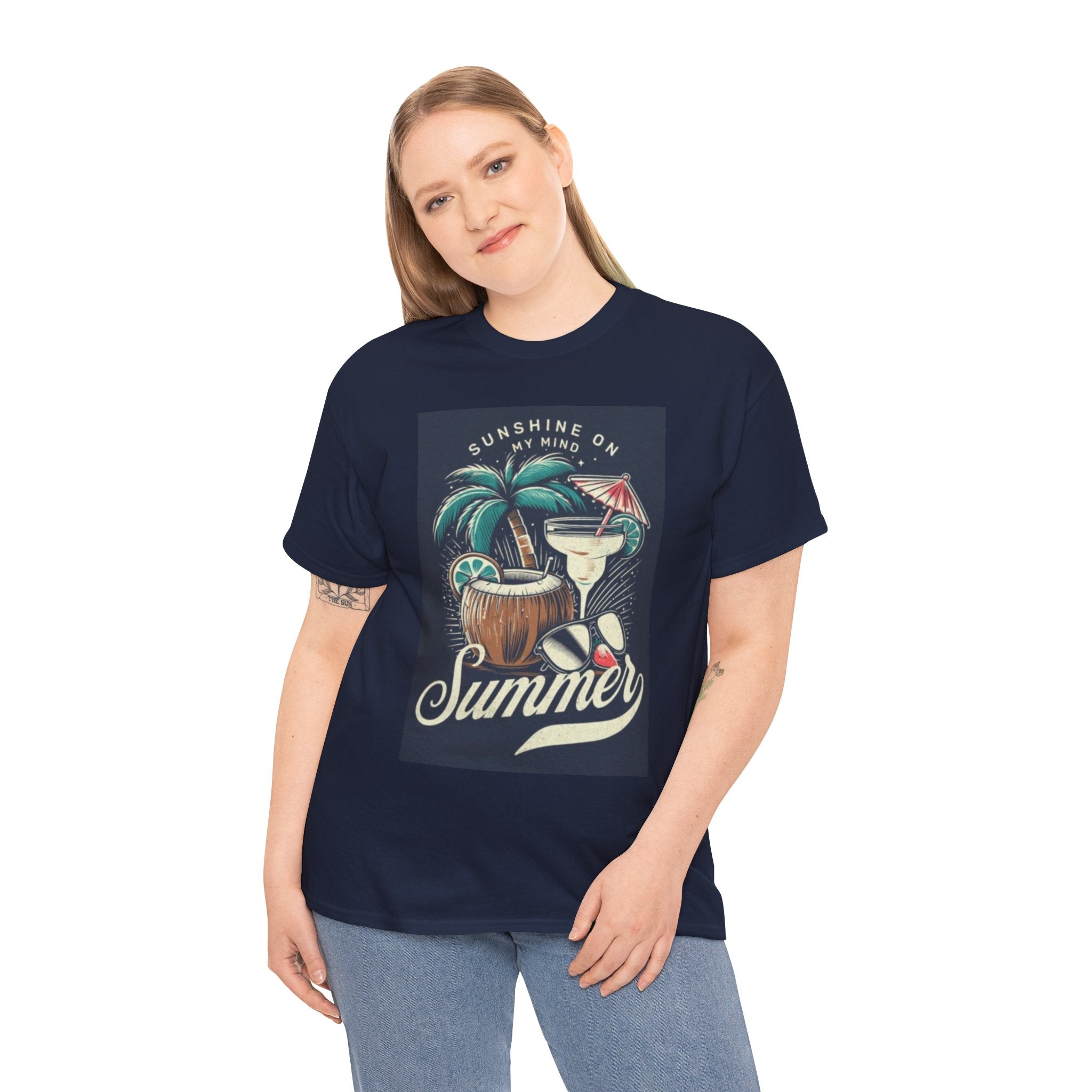 Summer Cocktail Tee — "Sunshine On My Mind" Tropical Beach T-Shirt