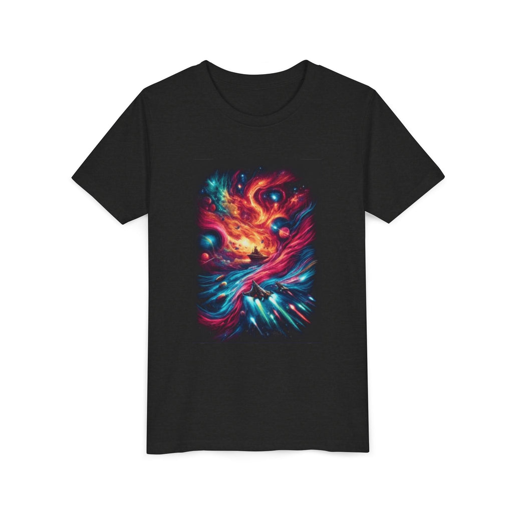 Youth Tee — Cosmic Phoenix Abstract Galaxy Art