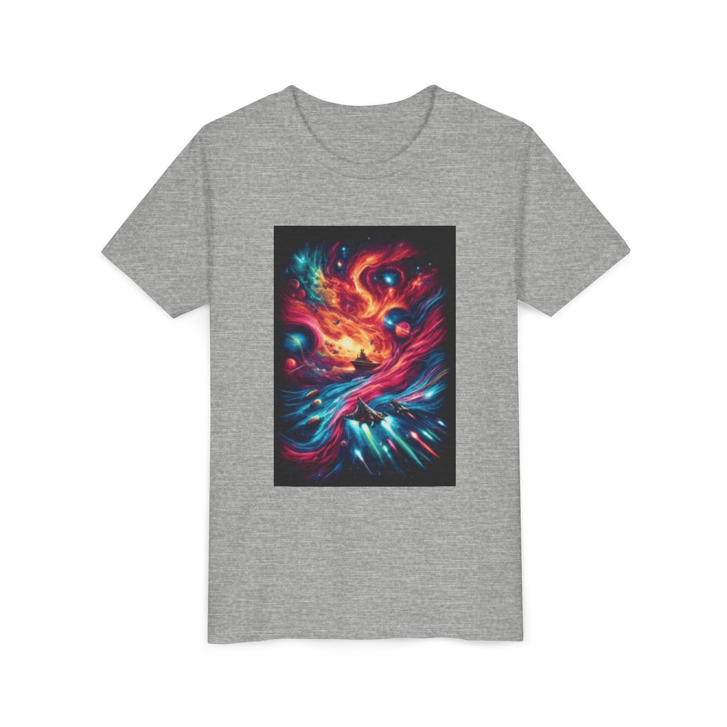 Youth Tee — Cosmic Phoenix Abstract Galaxy Art