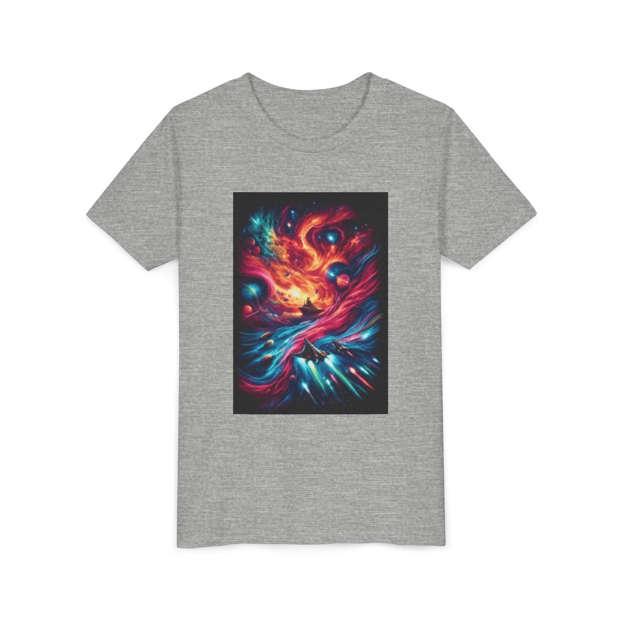 Youth Tee — Cosmic Phoenix Abstract Galaxy Art