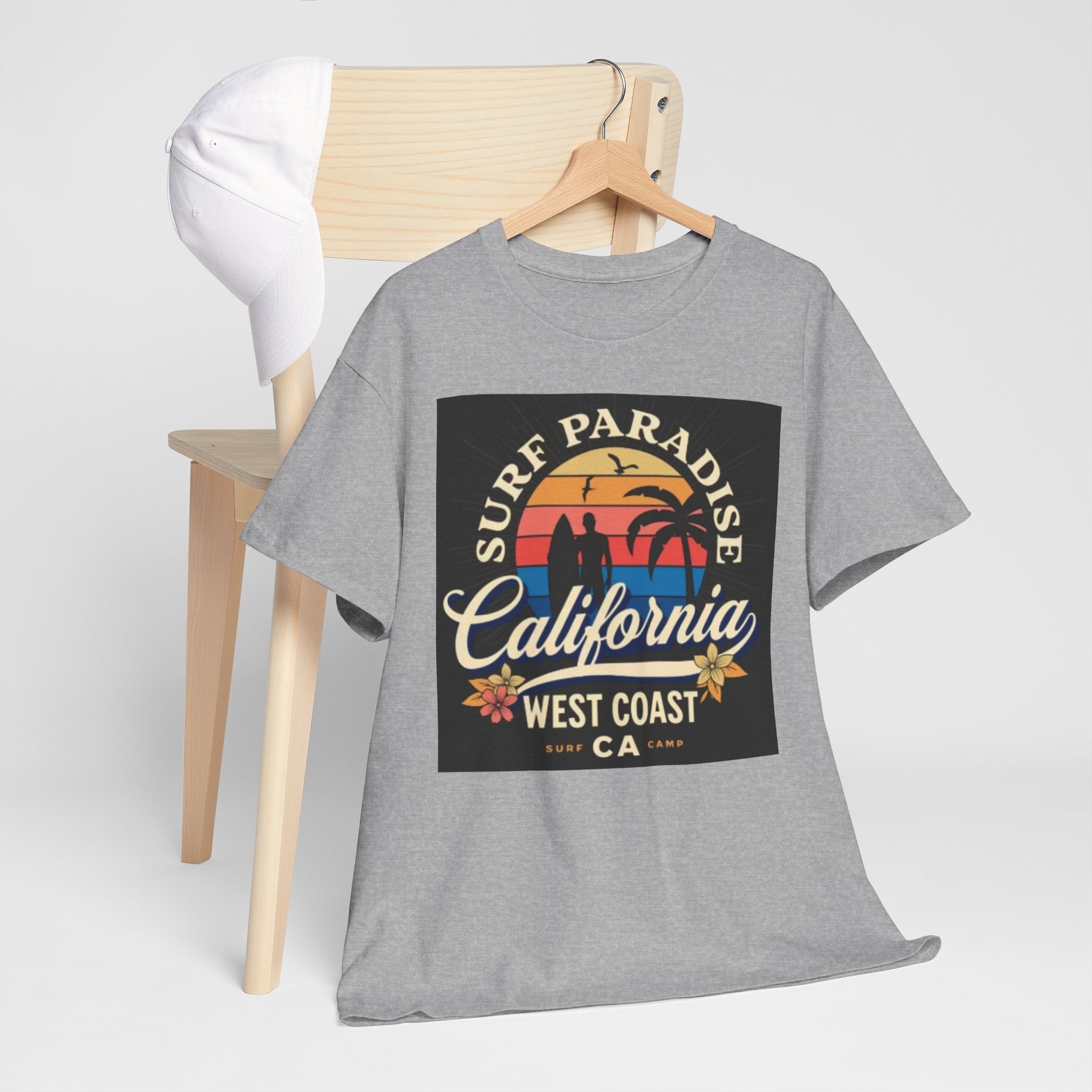 California Surf Paradise Tee — West Coast CA Vintage Sunset Graphic T-Shirt