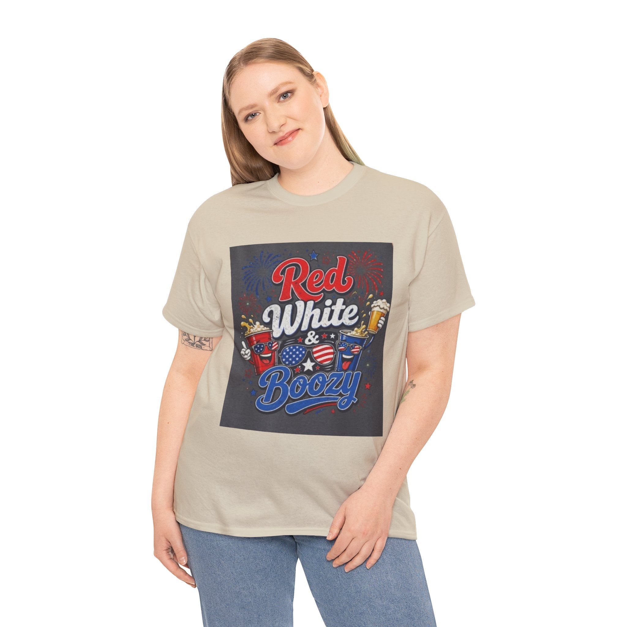 Red White & Boozy T-Shirt – Patriotic 4th of July Party Tee