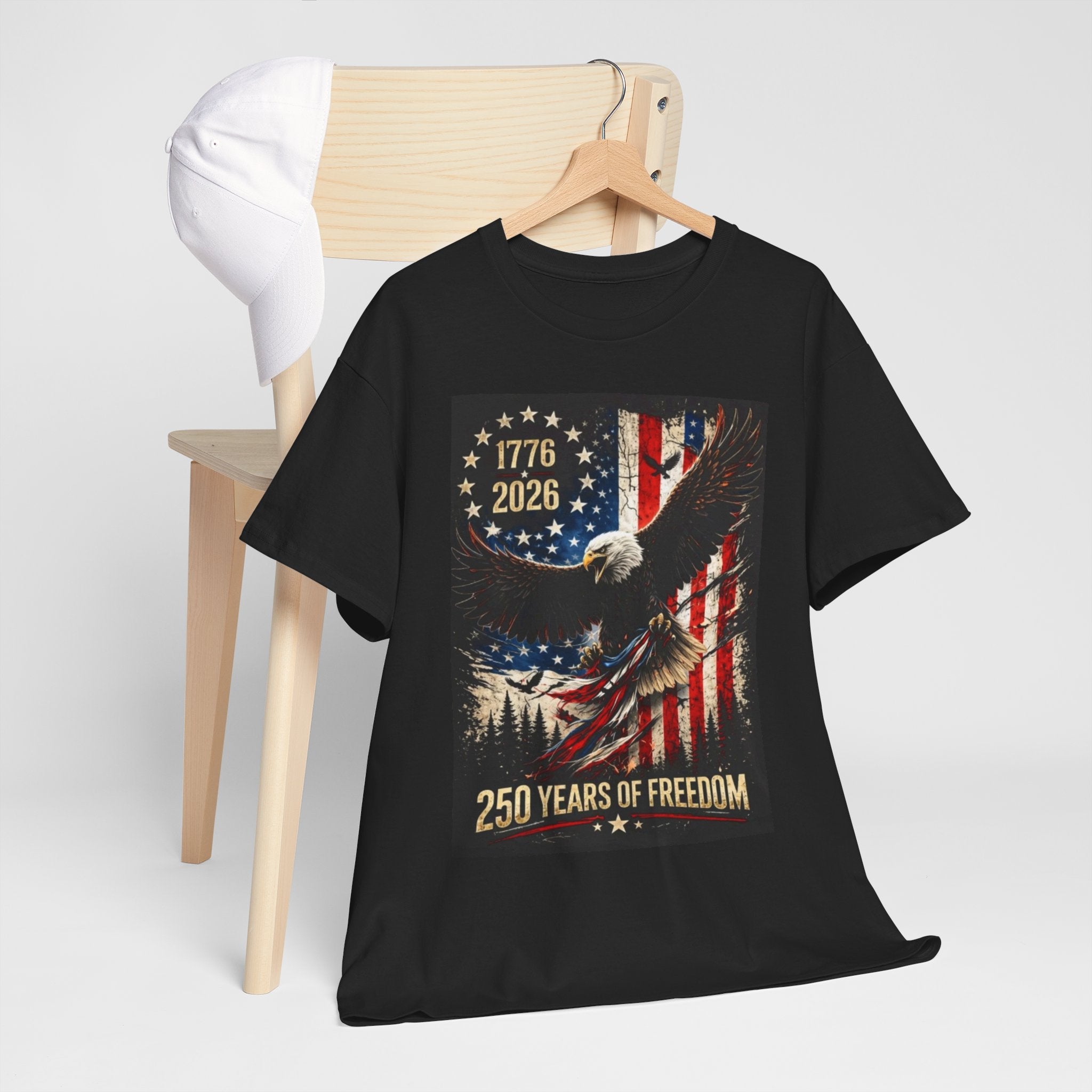 Patriotic Tee — 1776–2026 Bald Eagle "250 Years of Freedom" Shirt