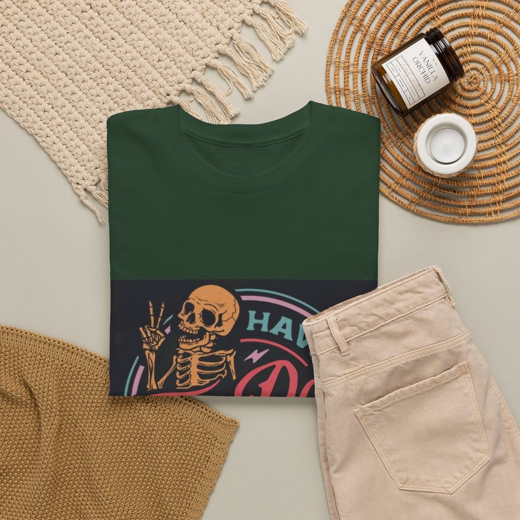 Have The Day You Deserve T-Shirt — Retro Skeleton Graphic Tee