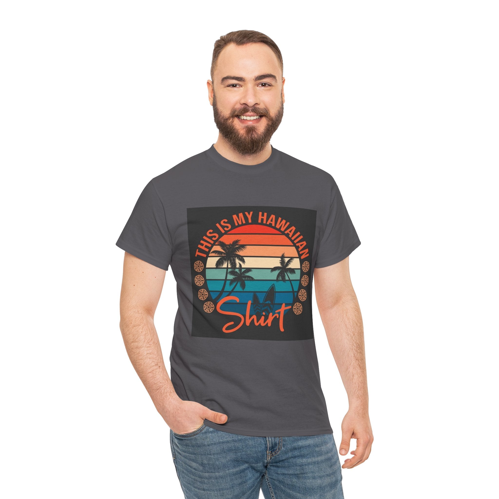 This Is My Hawaiian Shirt Tee — Vintage Sunset Palm Beach T-Shirt