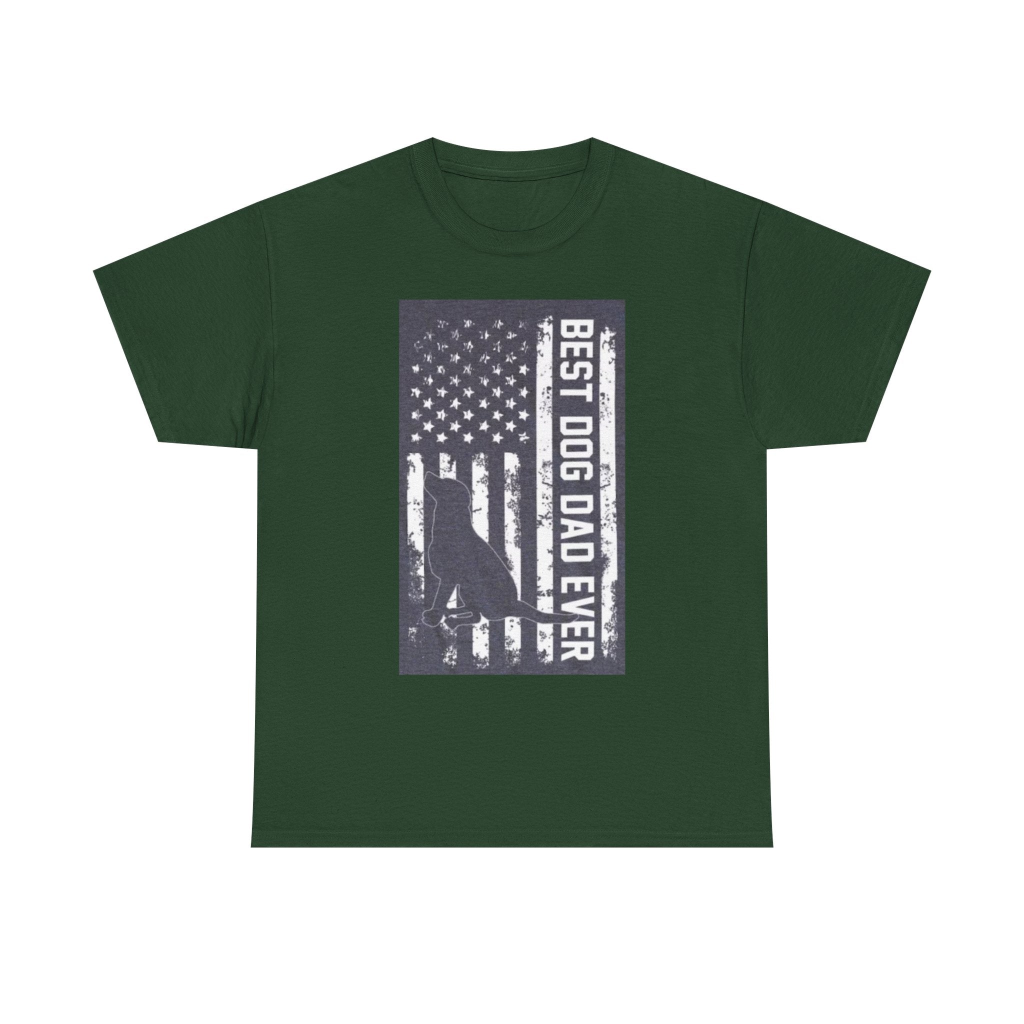 Best Dog Dad Ever T-Shirt – Patriotic American Flag Dog Dad Tee