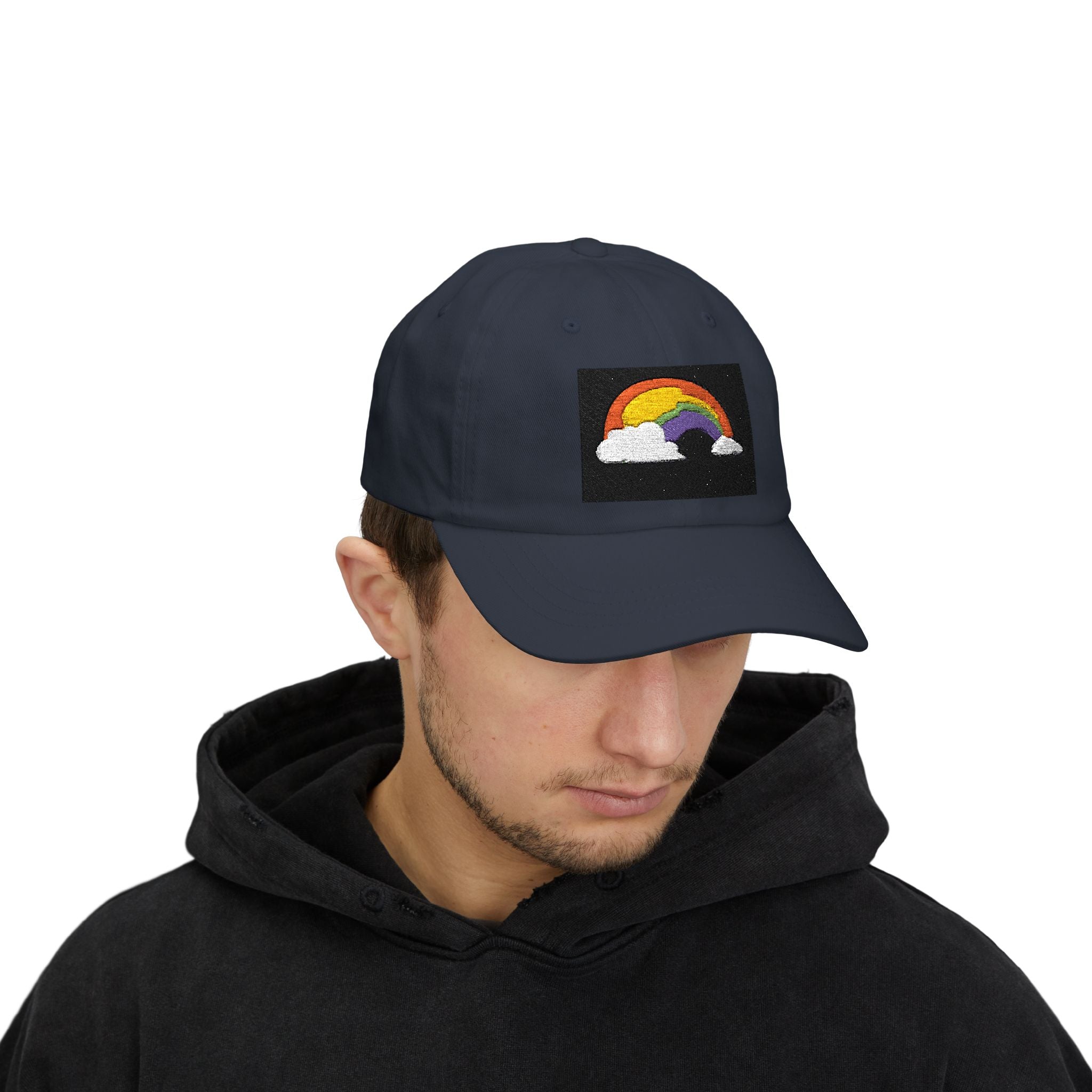 Dad Cap — Embroidered Rainbow Patch Baseball Hat