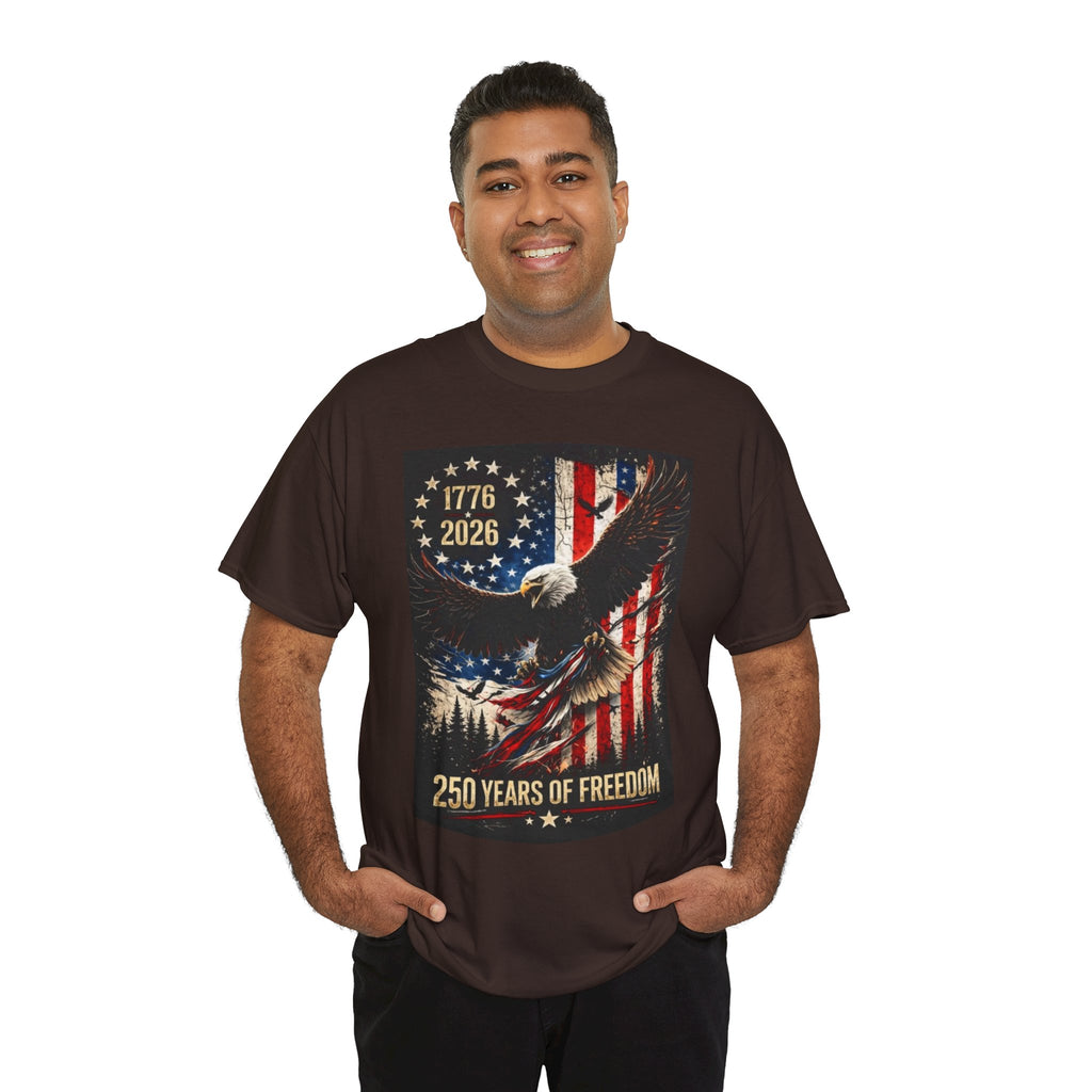 Patriotic Tee — 1776–2026 Bald Eagle "250 Years of Freedom" Shirt