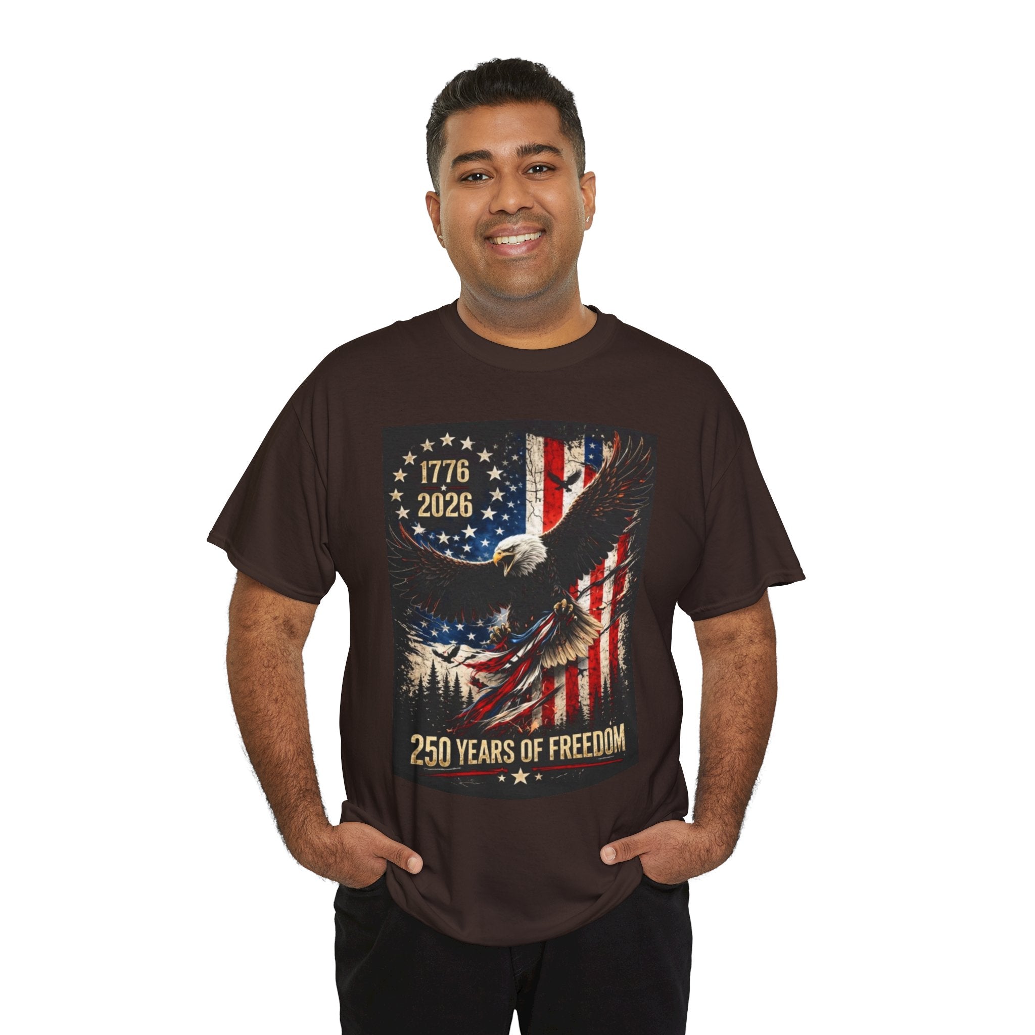 Patriotic Tee — 1776–2026 Bald Eagle "250 Years of Freedom" Shirt