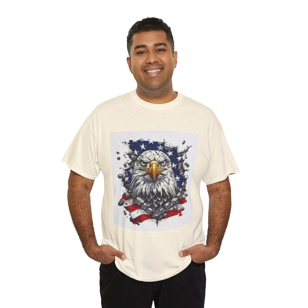Eagle American Flag T-Shirt — Patriotic Bald Eagle Graphic Tee for 4th of July