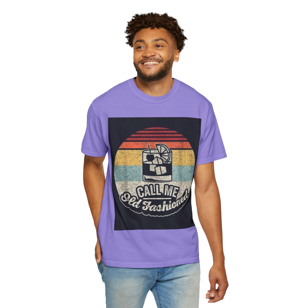 T-Shirt — "Call Me Old Fashioned" Retro Cocktail Graphic Tee