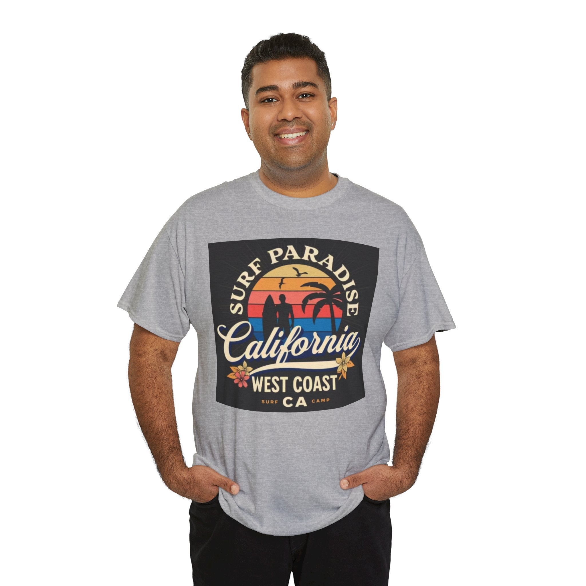 California Surf Paradise Tee — West Coast CA Vintage Sunset Graphic T-Shirt