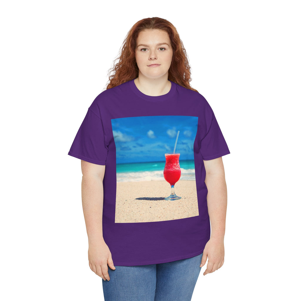 Tropical Beach Cocktail Graphic Tee (Summer Vacation Drink)