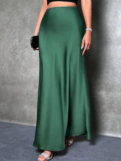 Satin Skirt For Spring And Summer