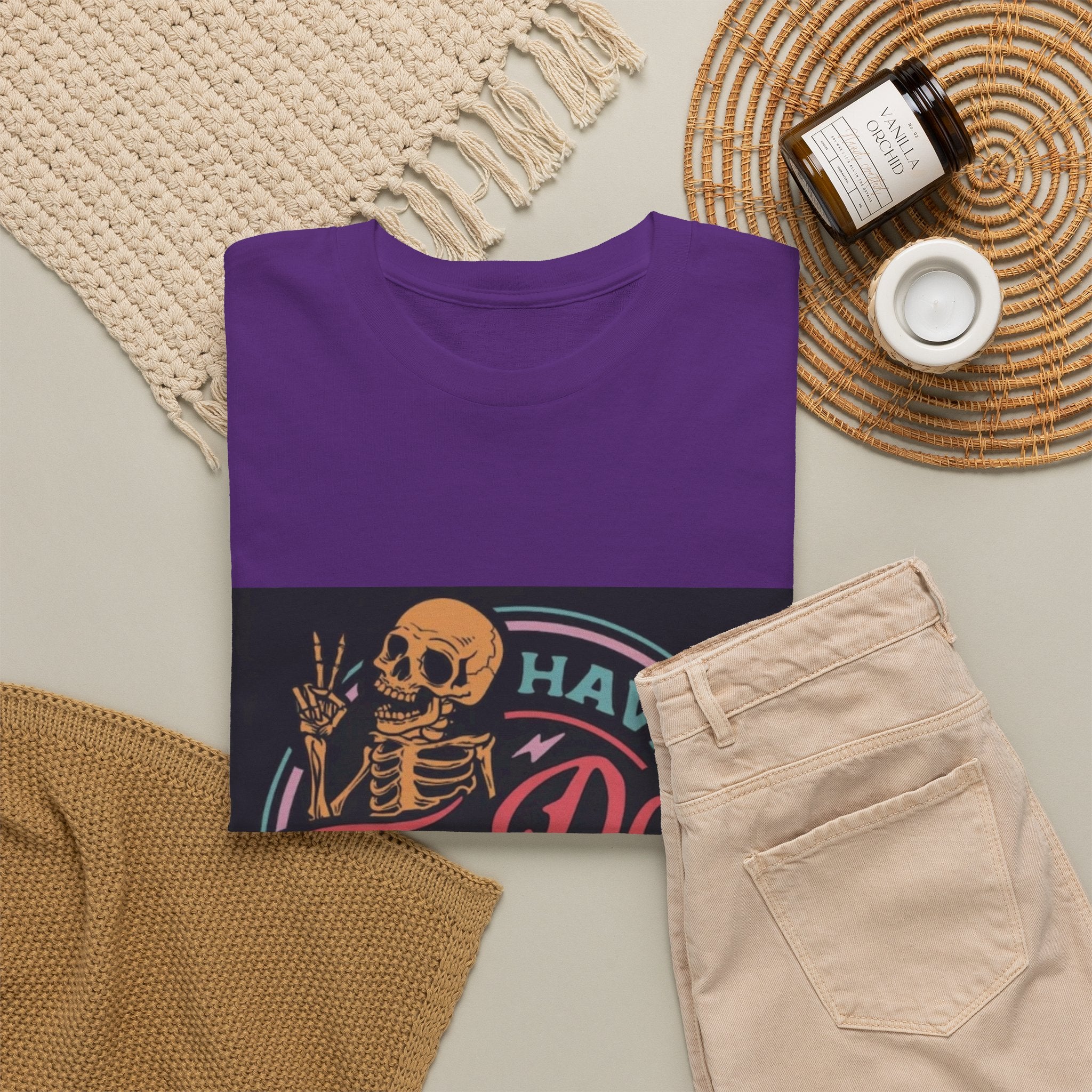 Have The Day You Deserve T-Shirt — Retro Skeleton Graphic Tee