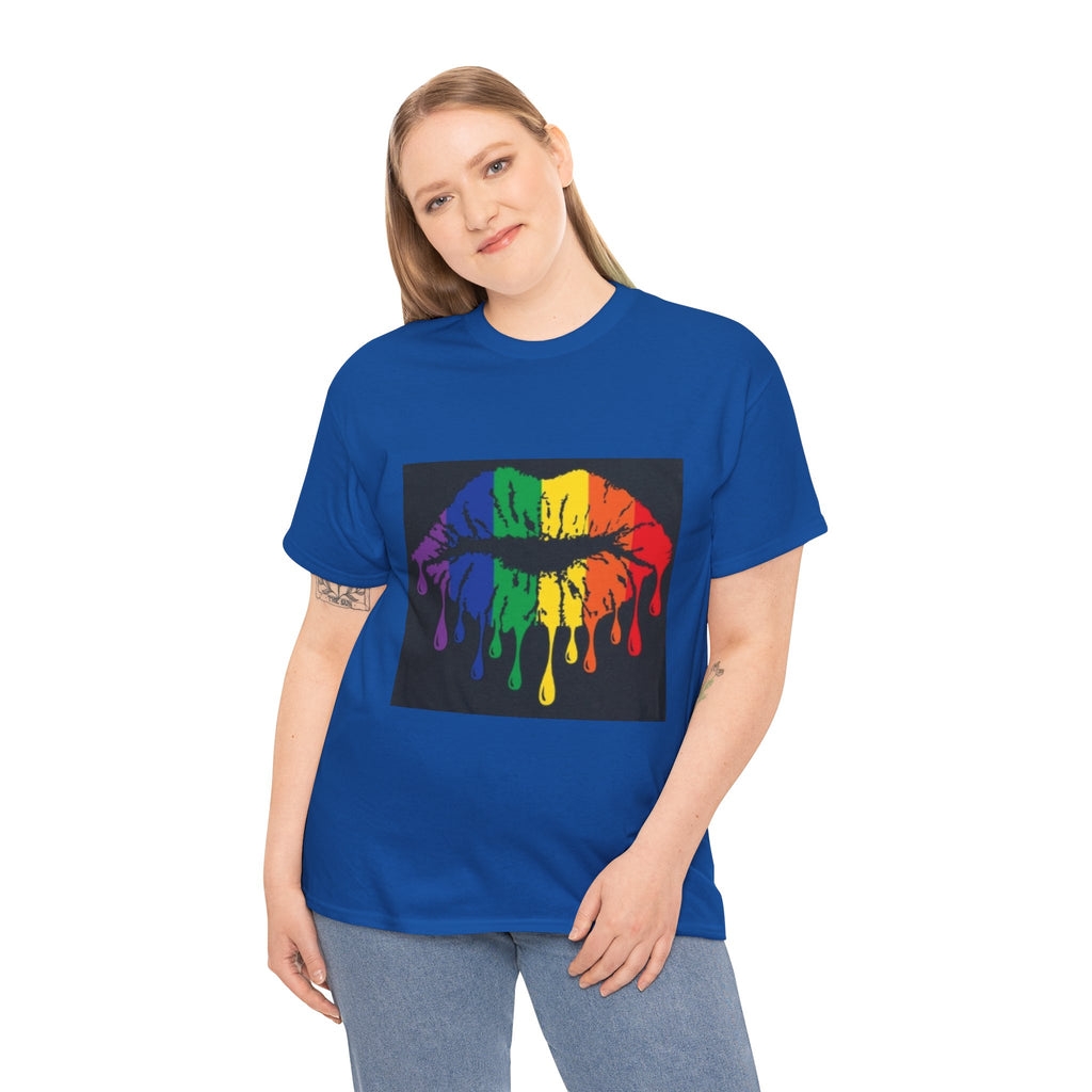 Rainbow Drip Kiss T-Shirt – LGBTQ+ Pride Graphic Tee