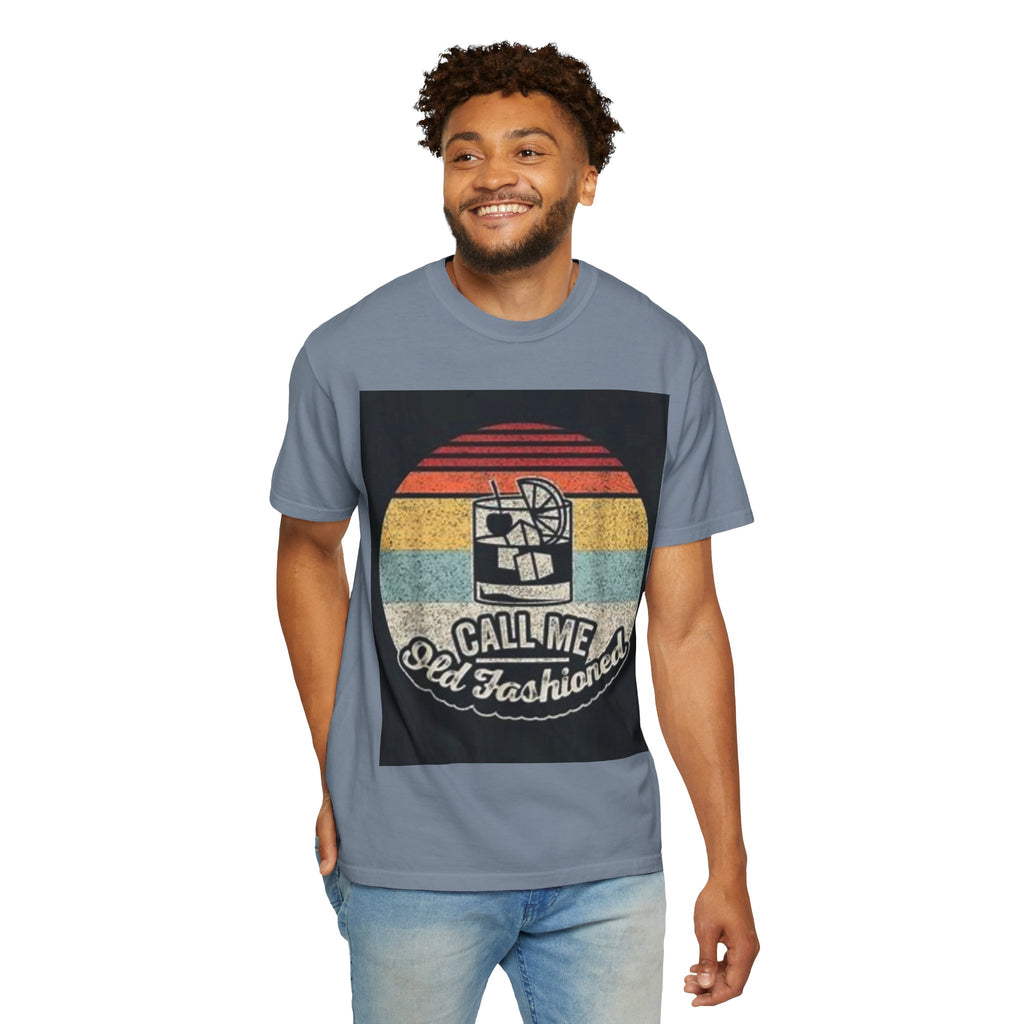 T-Shirt — "Call Me Old Fashioned" Retro Cocktail Graphic Tee