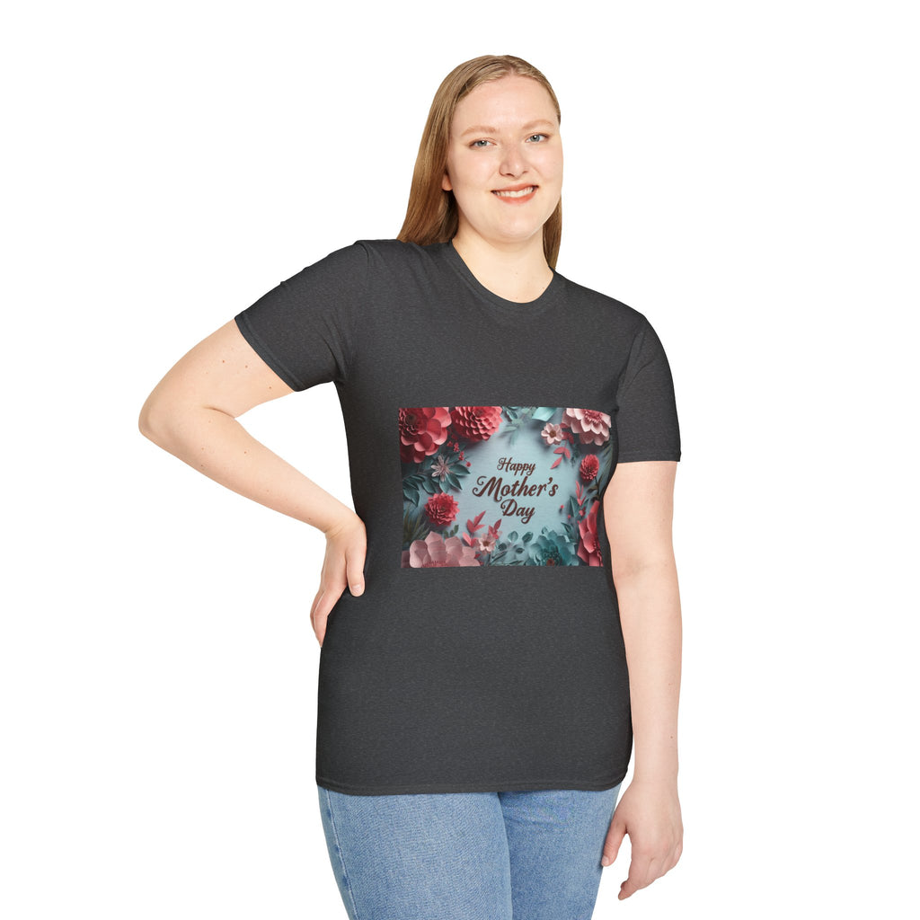 Mother's Day Floral T-Shirt — "Happy Mother's Day" Garden Bouquet Tee