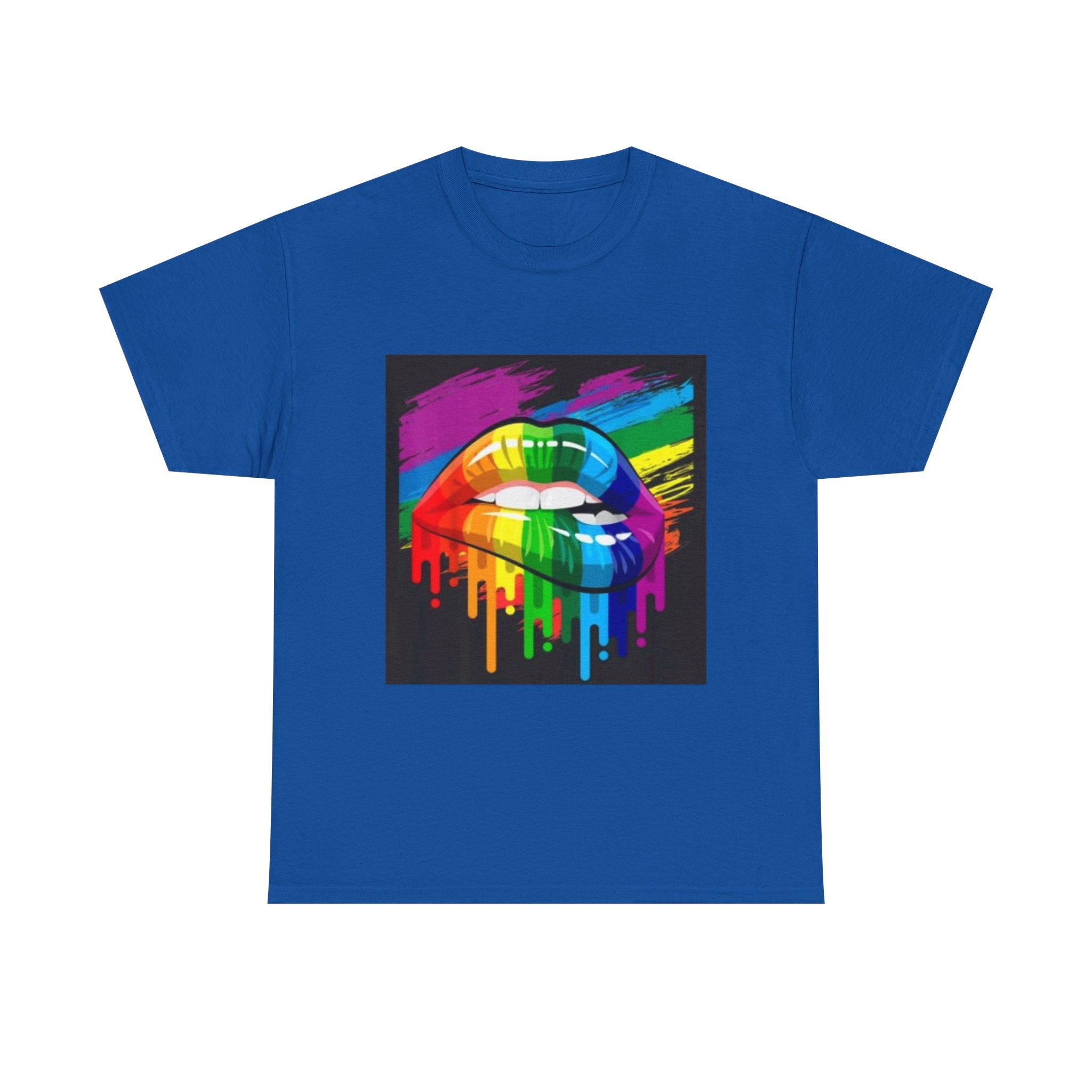 T-Shirt — Rainbow Drip Lips Pride Graphic Tee