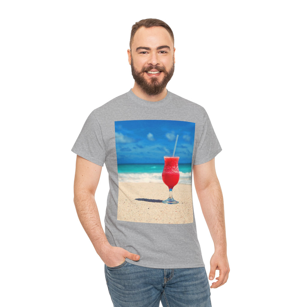 Tropical Beach Cocktail Graphic Tee (Summer Vacation Drink)