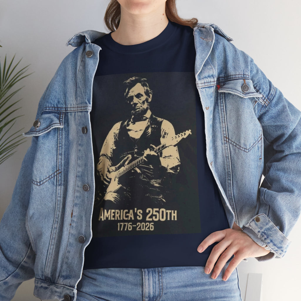 America's 250th Guitar Tee — 1776–2026 Patriotic Rock T‑Shirt